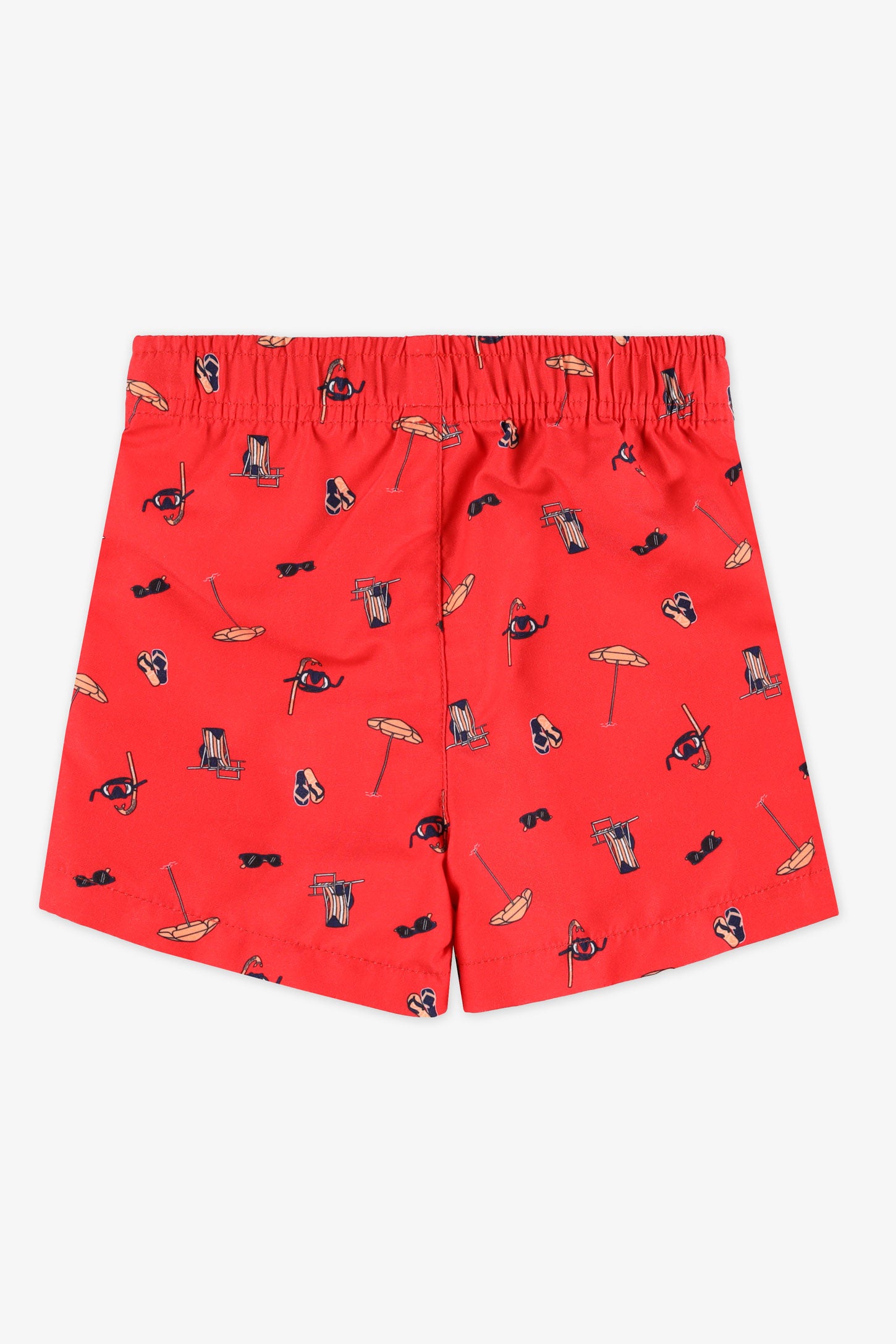 Maillot de bain short élastique - Bébé garçon && ROUGE/MULTI
