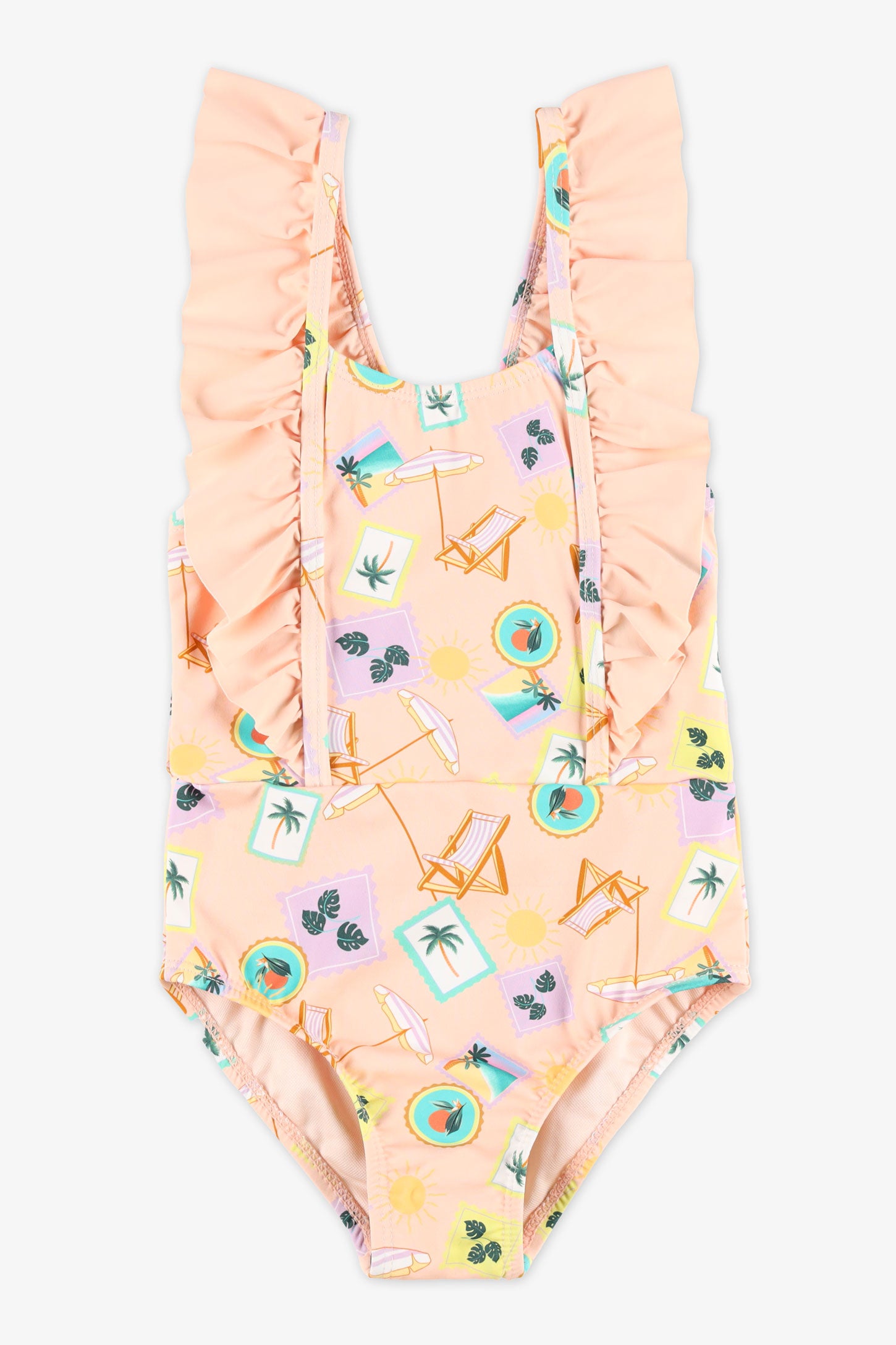 Maillot de bain 1 pièce imprimé – Enfant fille && PECHE