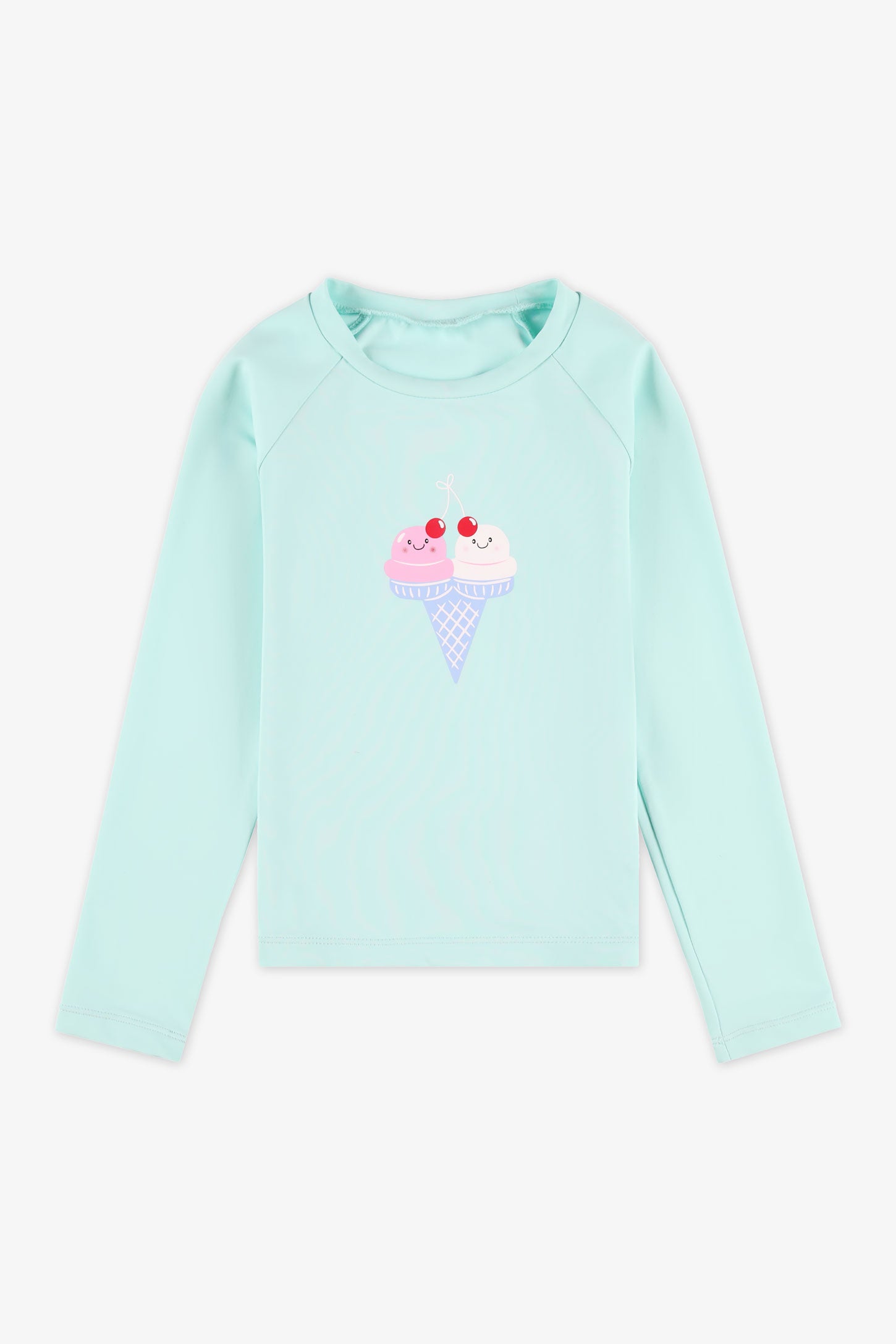 Maillot Rashguard manches longues – Enfant fille && AQUA