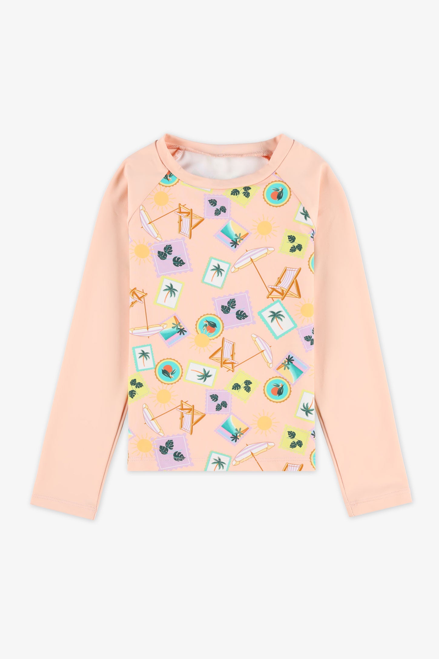 Maillot Rashguard manches longues – Enfant fille && PECHE