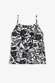 Tankini imprimé avec bretelles ajustables - Ado fille && NOIR/MULTI