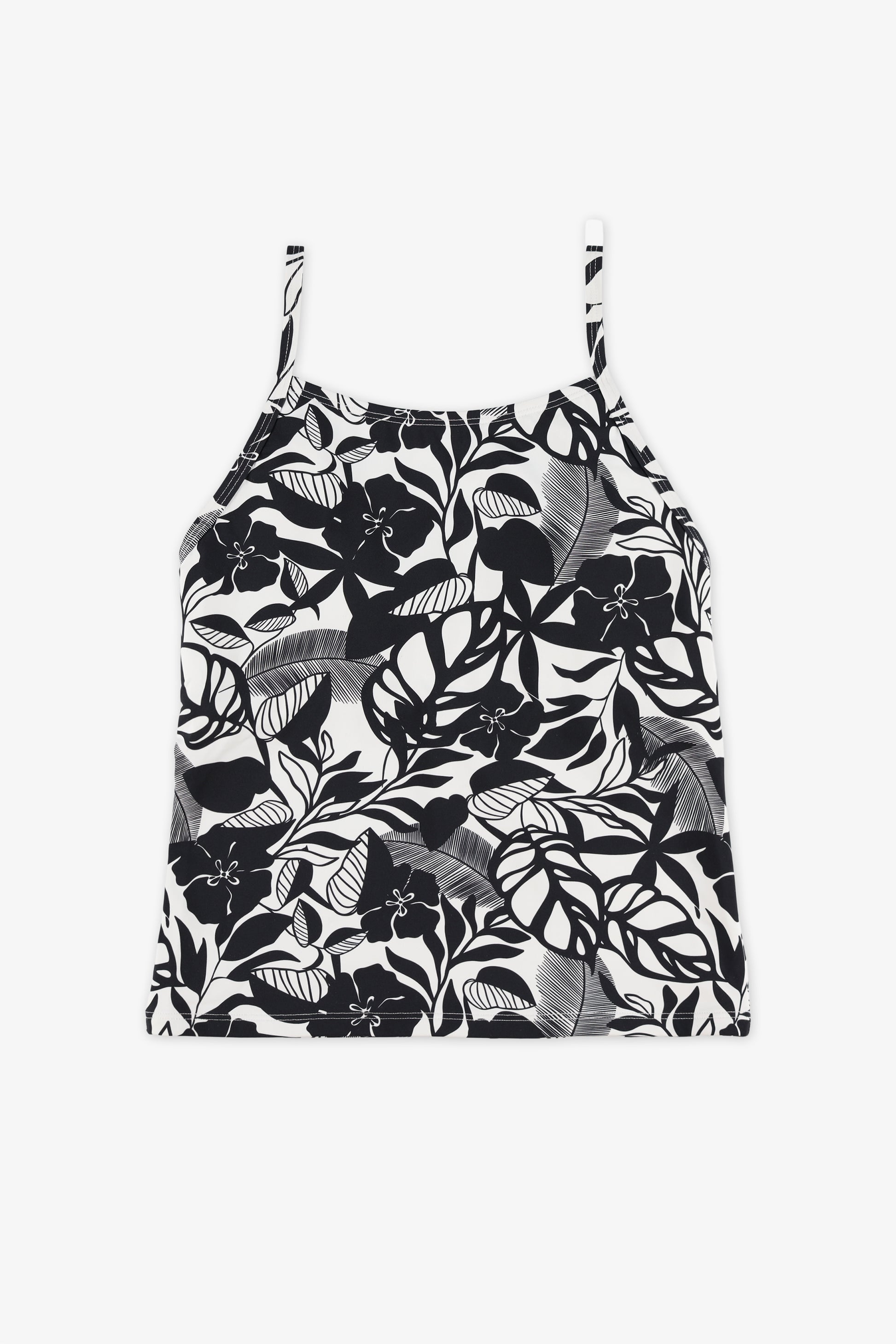 Tankini imprimé avec bretelles ajustables - Ado fille && NOIR/MULTI