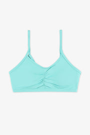 Haut de maillot crop top imprimé - Ado fille && TURQUOISE