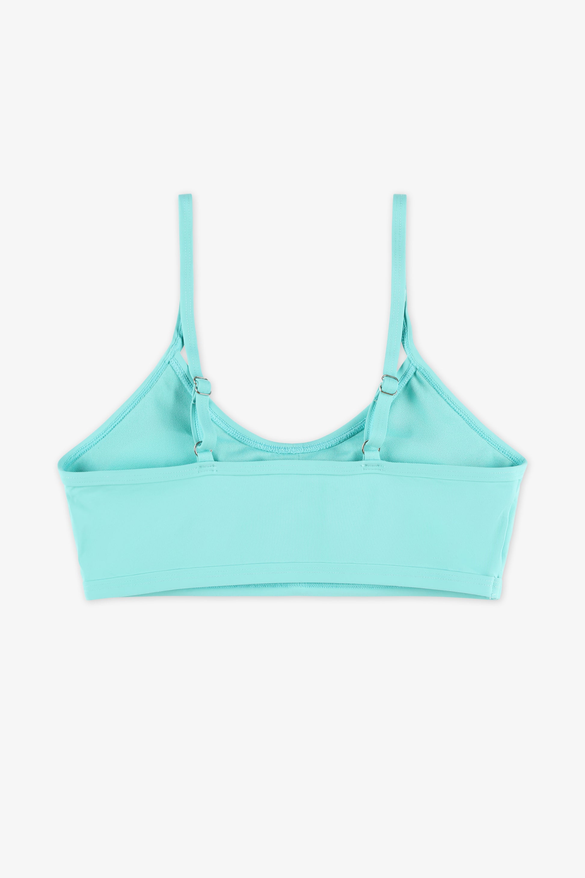 Haut de maillot crop top imprimé - Ado fille && TURQUOISE