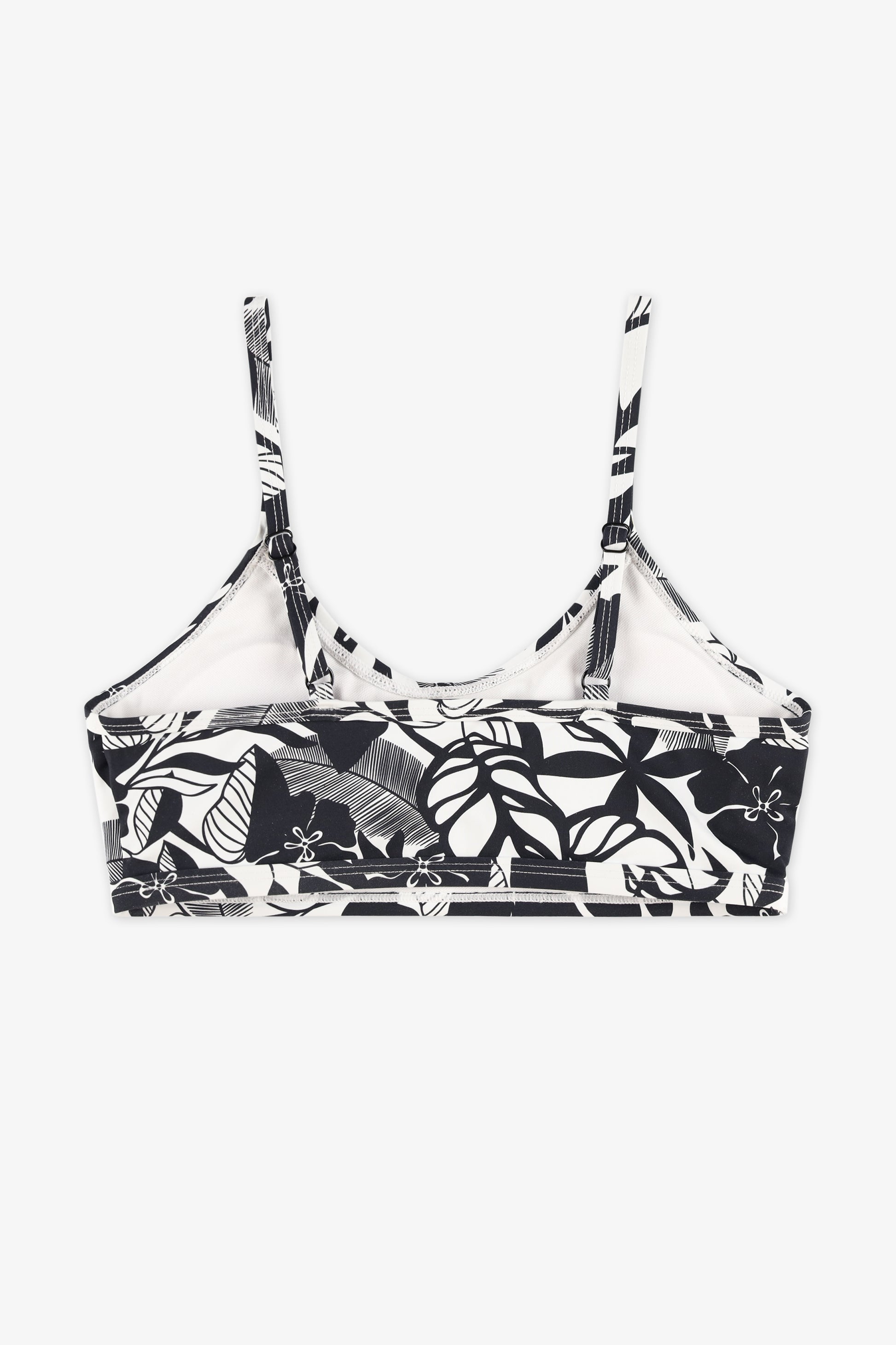 Haut de maillot crop top imprimé - Ado fille && NOIR/MULTI