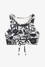 Haut de maillot crop top imprimé - Ado fille && NOIR/MULTI