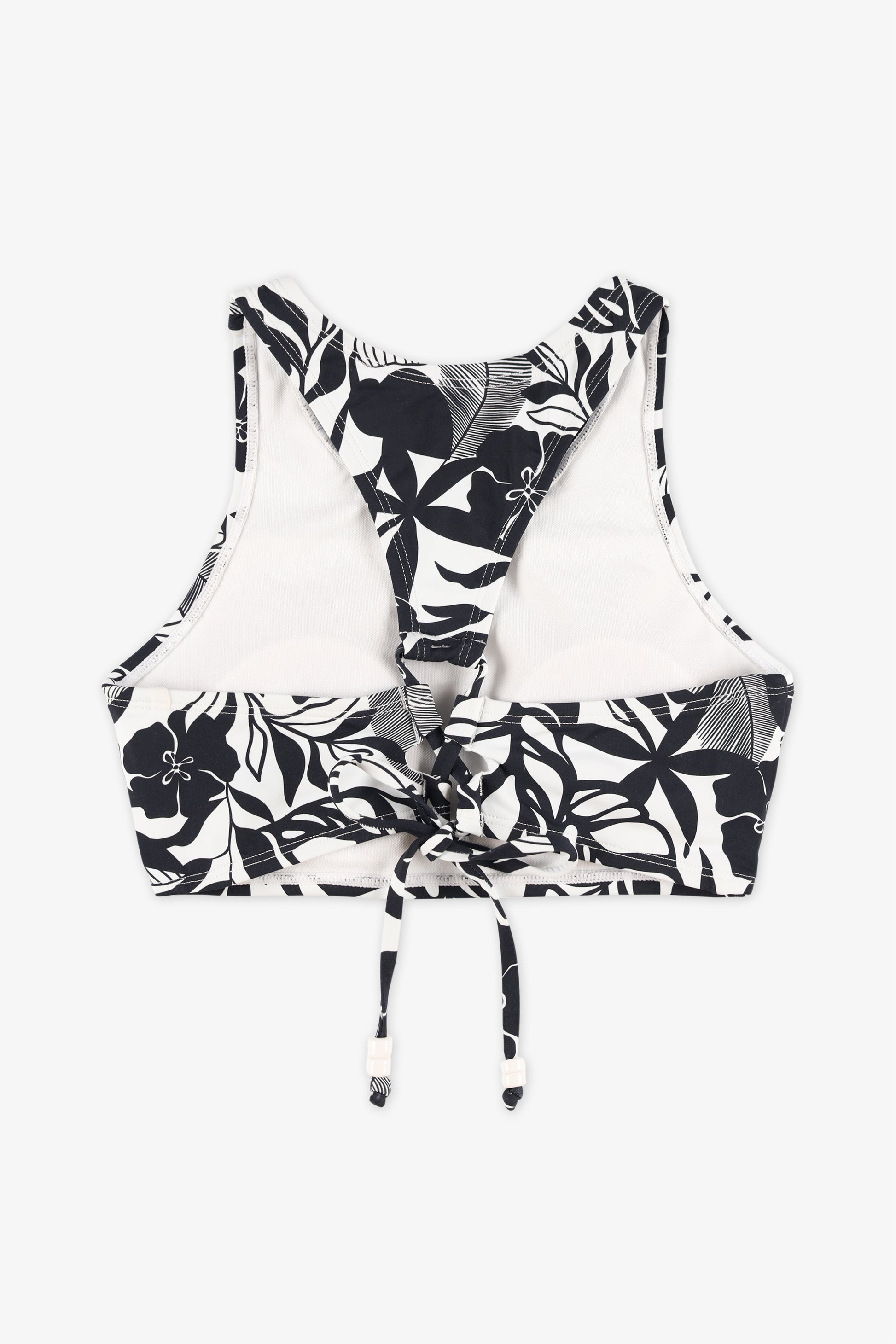 Haut de maillot crop top imprimé - Ado fille && NOIR/MULTI