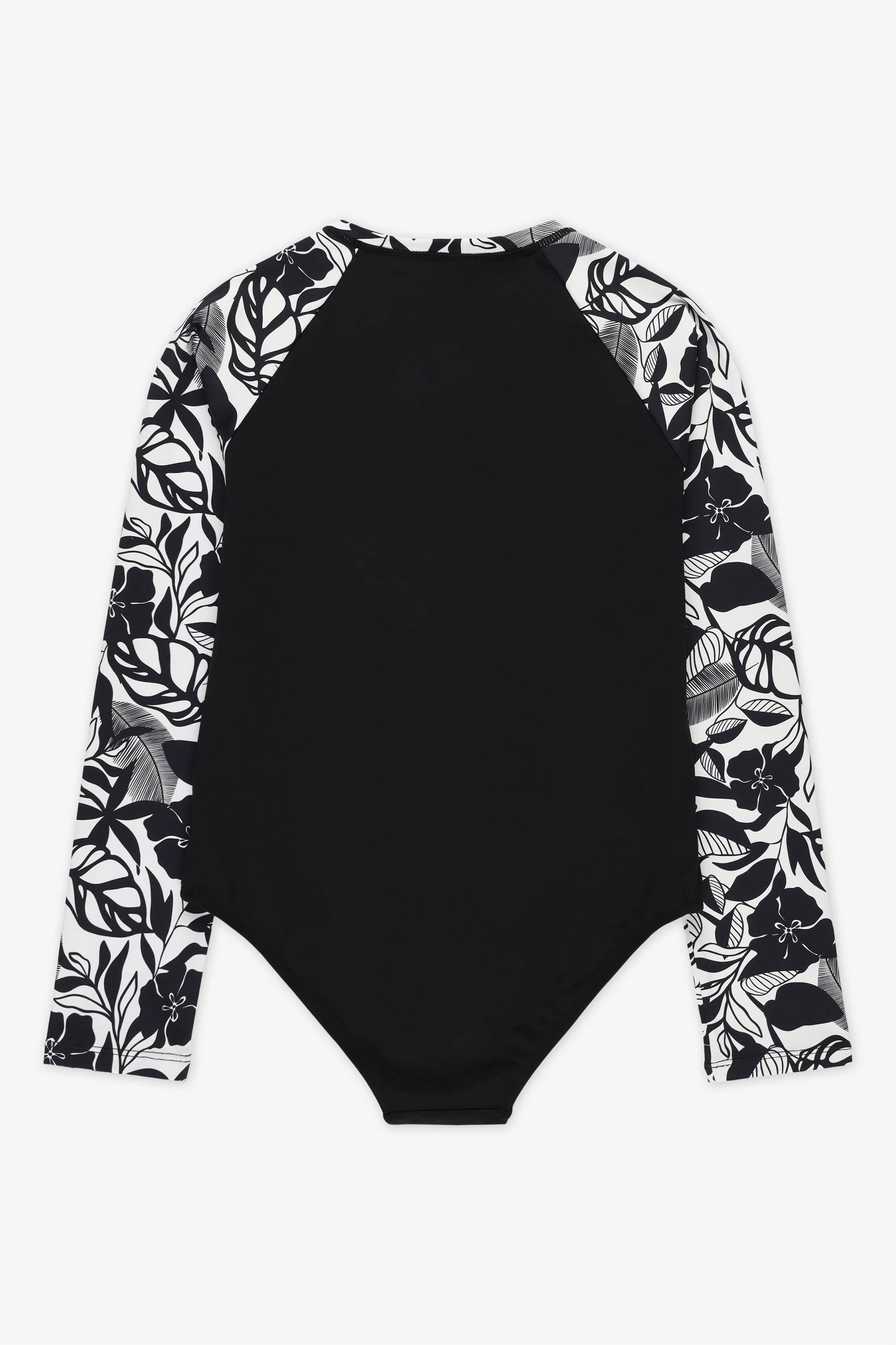 Maillot de bain 1 pièce manches longues - Ado fille && NOIR/MULTI