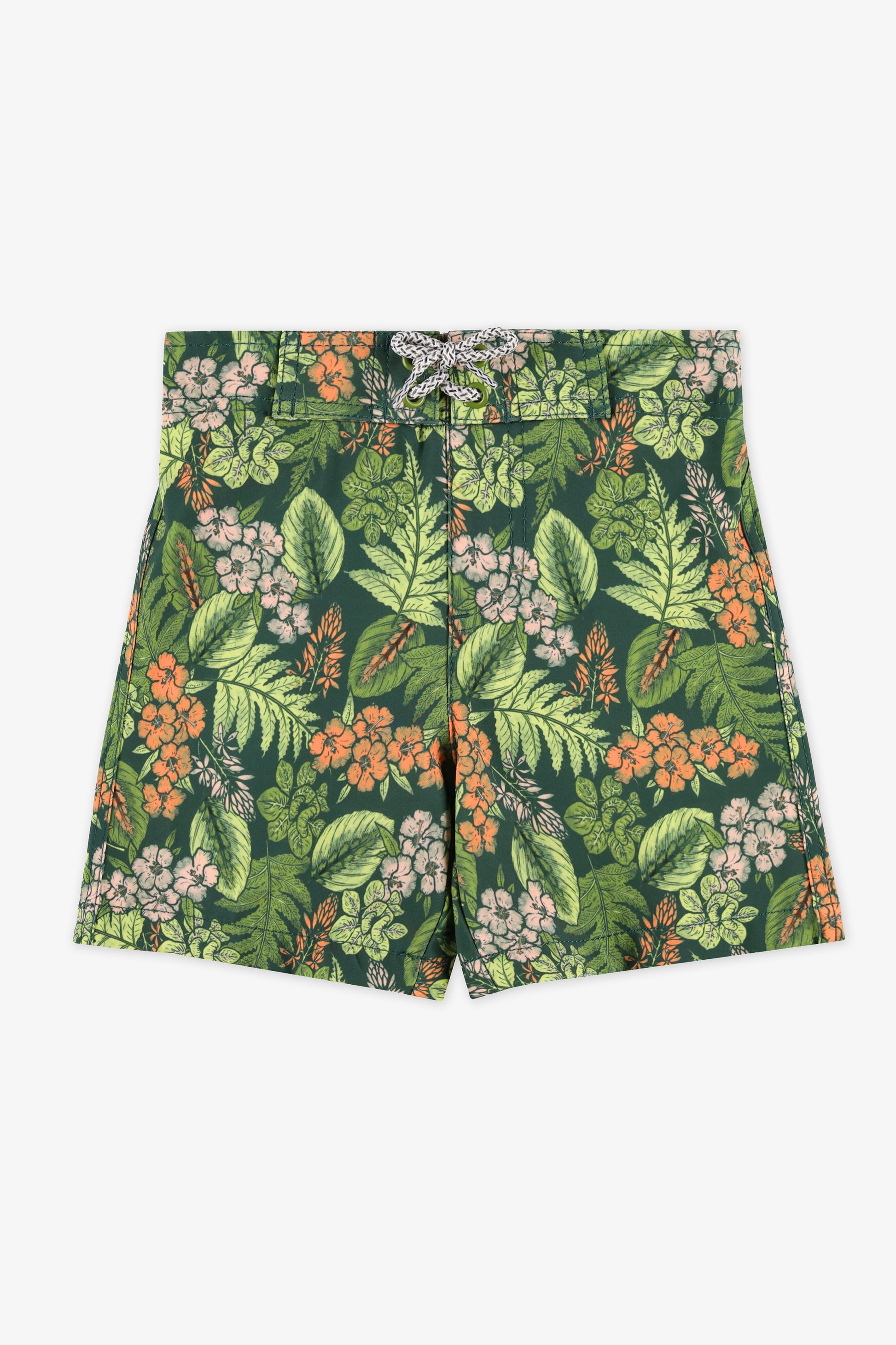 Maillot de bain boardshort extensible - Enfant garçon && VERT/MULTI