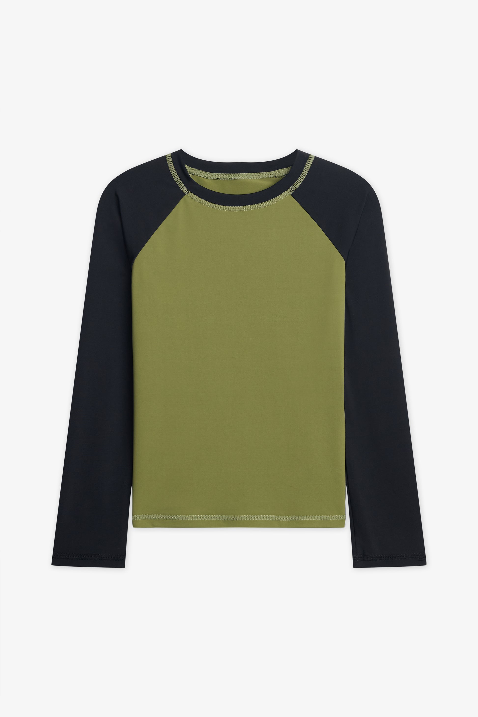 Maillot de bain rashguard manches longues - Enfant garçon && KAKI