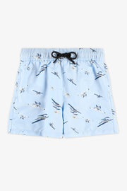 Maillot de bain short imprimé - Enfant garçon && BLEU PALE