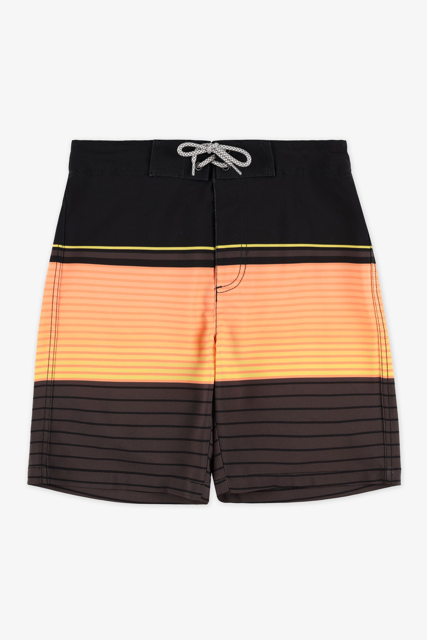 Maillot de bain boardshort 4-way stretch - Ado garçon && NOIR/MULTI