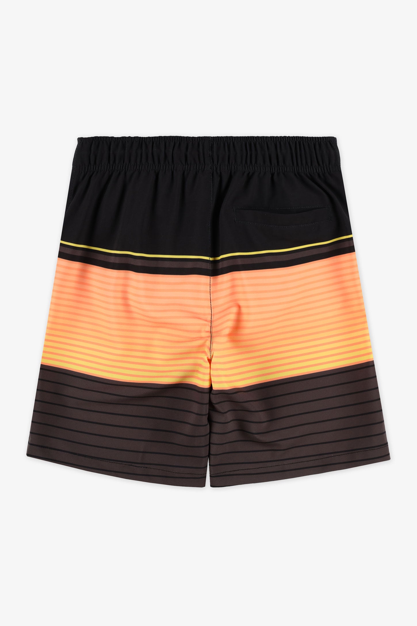 Maillot de bain boardshort 4-way stretch - Ado garçon && NOIR/MULTI