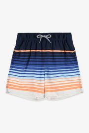 Maillot de bain short élastique – Ado garçon && ORANGE MULTI