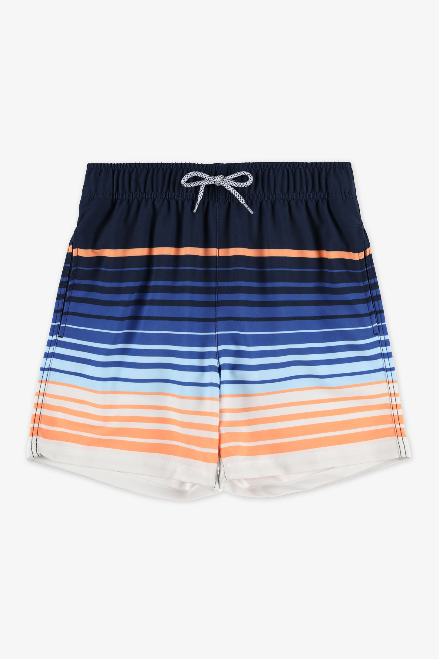 Maillot de bain short élastique – Ado garçon && ORANGE MULTI