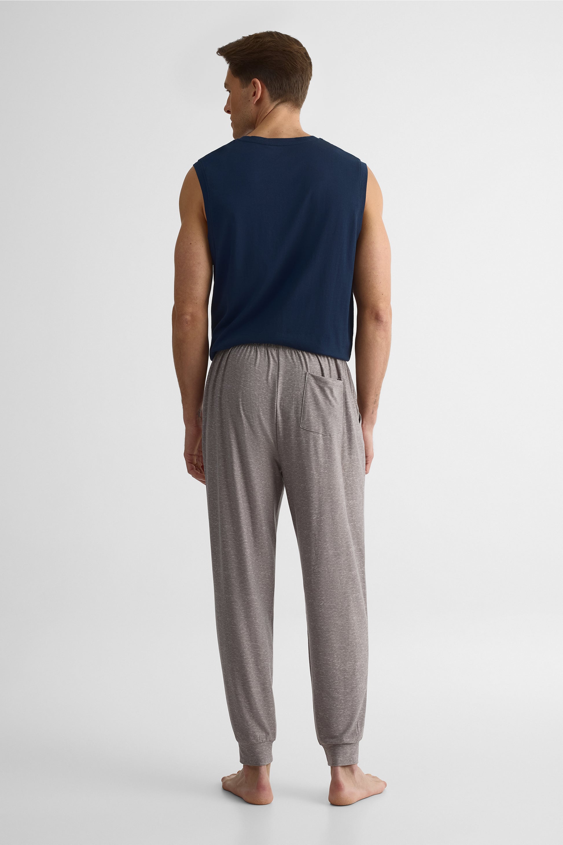 Pantalon de nuit jogger en jersey - Ado garçon && GRIS MIXTE