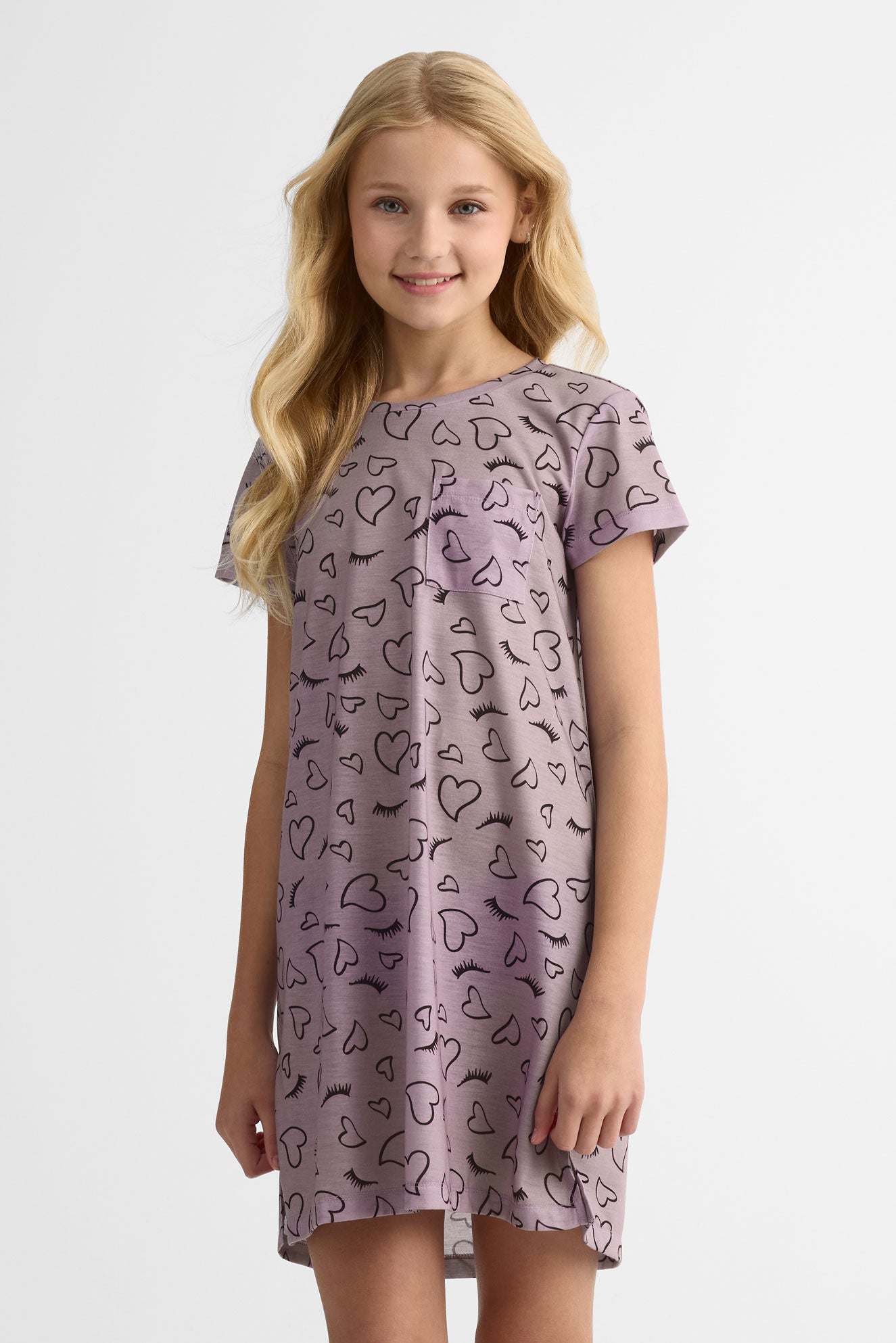Jaquette en jersey imprimée – Ado fille && LAVANDE