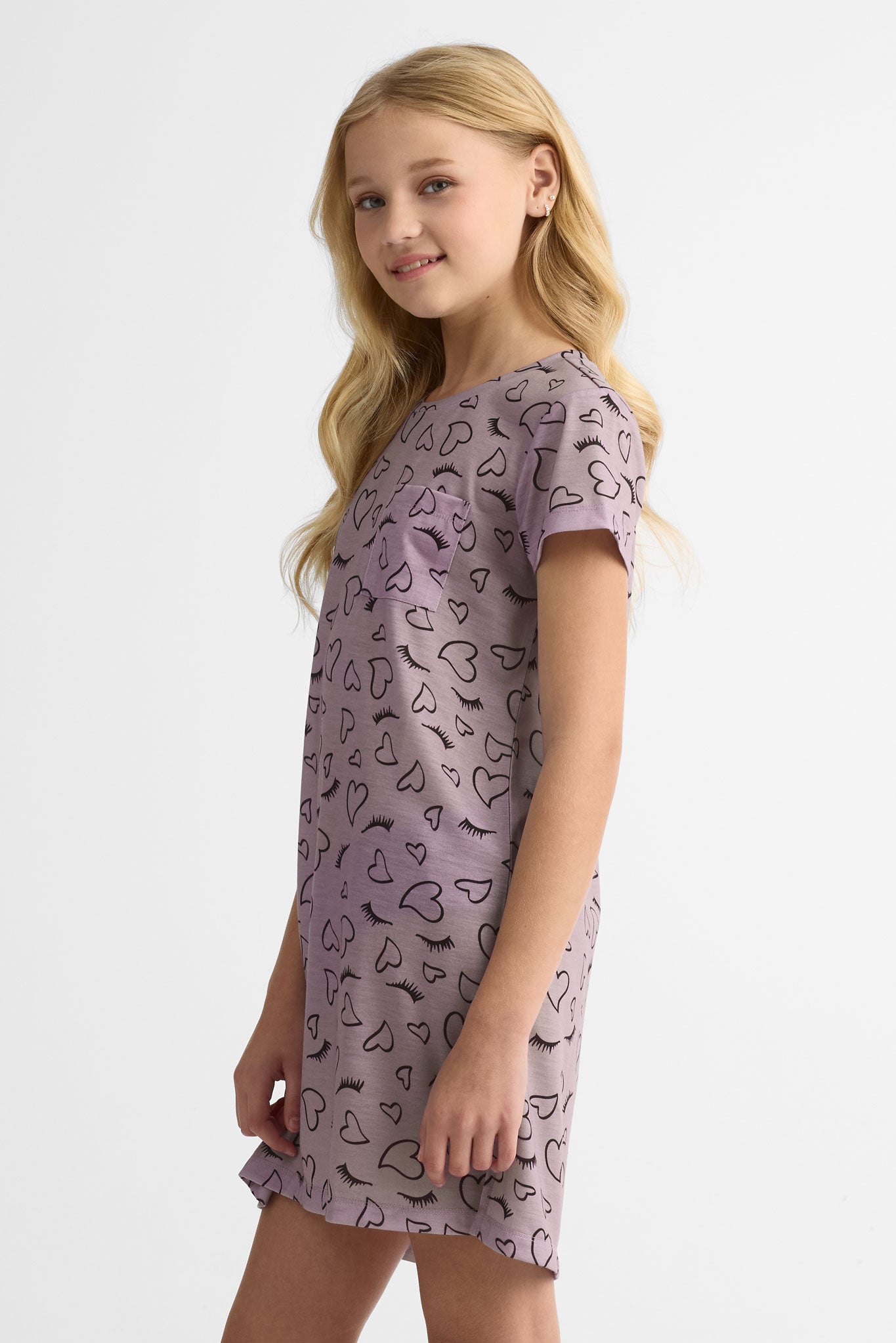 Jaquette en jersey imprimée – Ado fille && LAVANDE