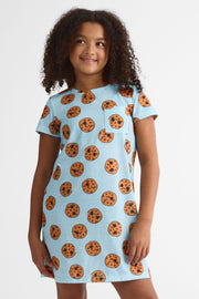 Jaquette en jersey imprimée – Ado fille && BLEU MULTI