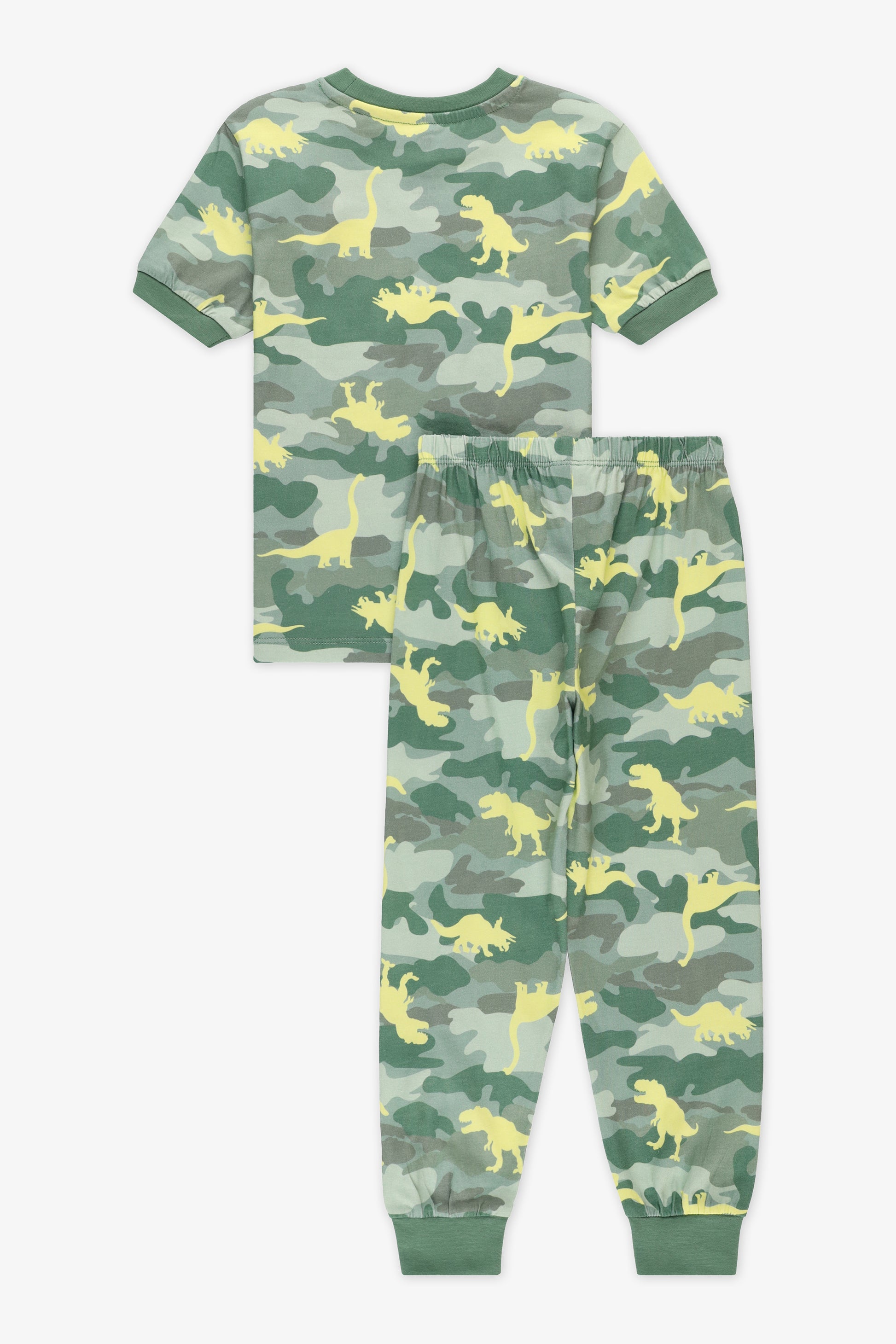 Ensemble 2 pièces de nuit en jersey - Enfant garçon 2/35$ && KAKI/MULTI