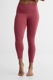 Legging taille haute avec poches – Femme && BOURGOGNE