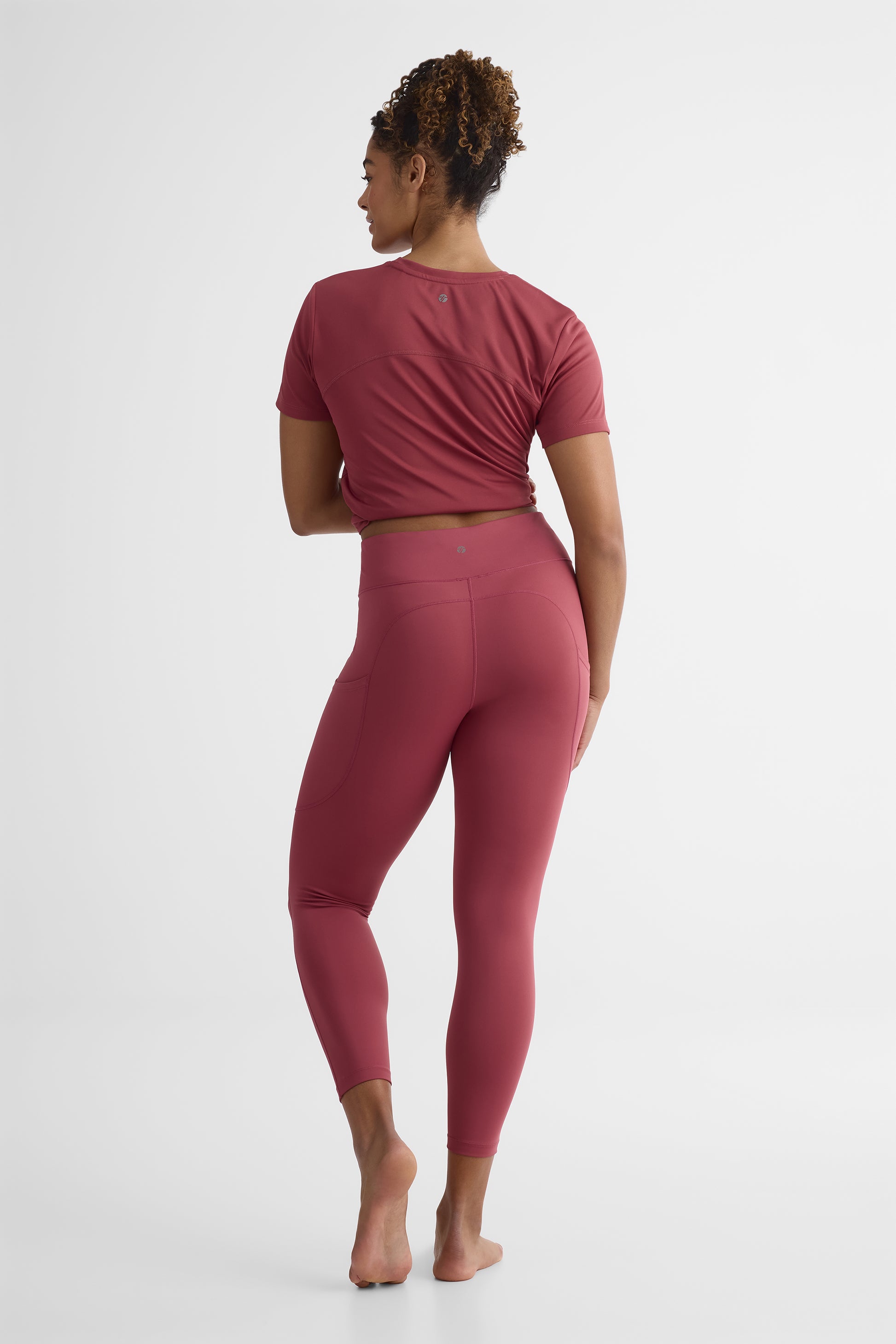 Legging taille haute avec poches – Femme && BOURGOGNE