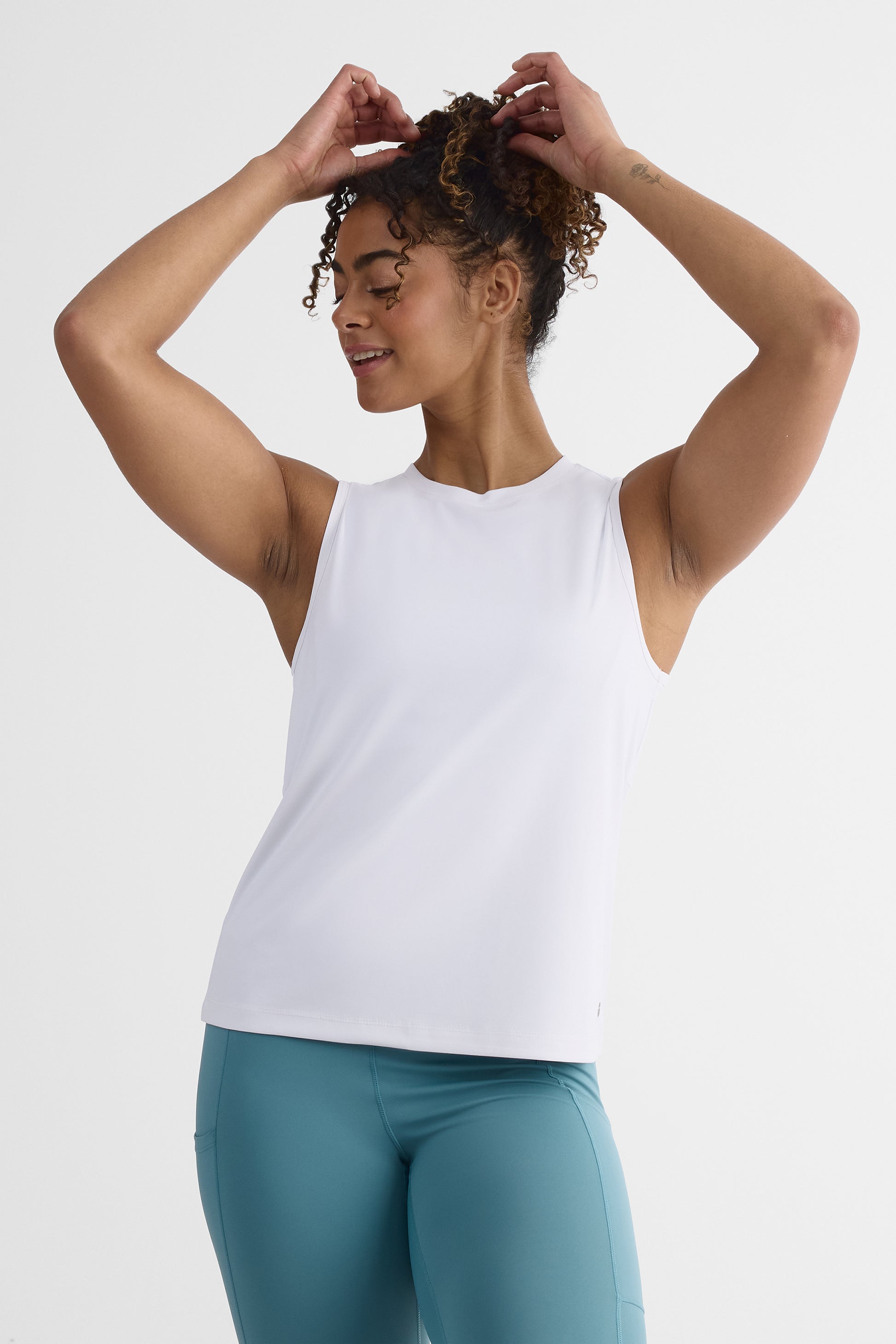 Camisole muscle tank respirante – Femme && BLANC