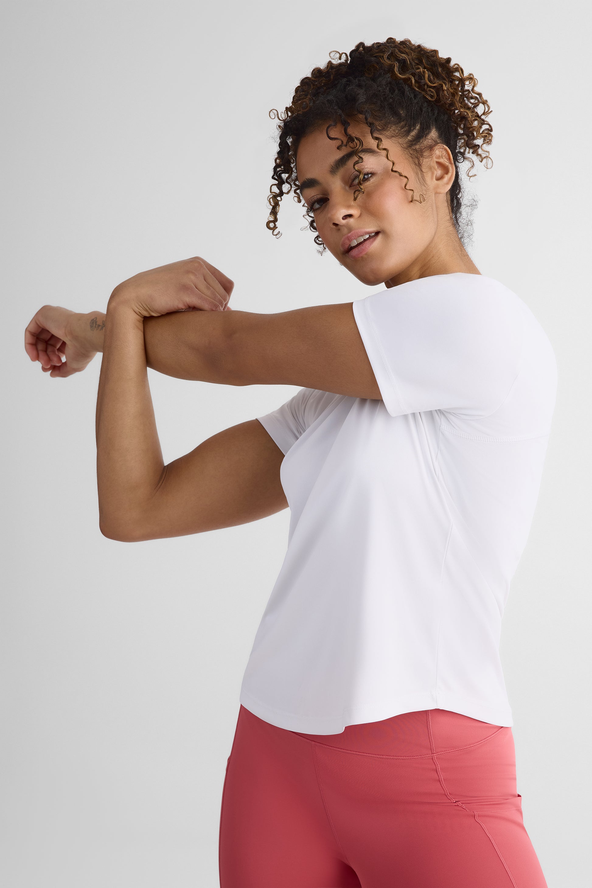 T-shirt Active M/courtes respirant – Femme && BLANC