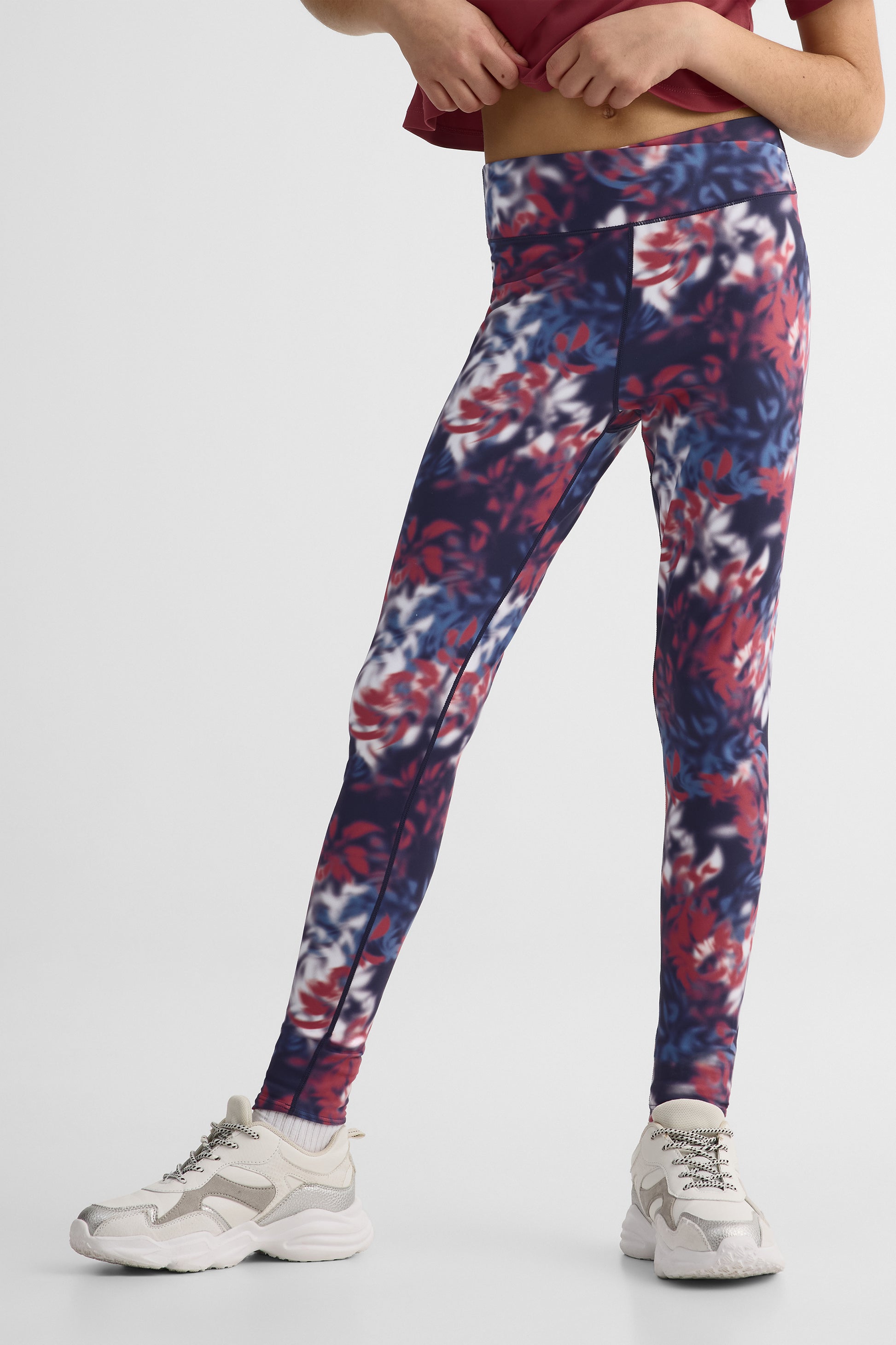 Legging taille haute ultra extensible - Ado fille && BLEU MULTI
