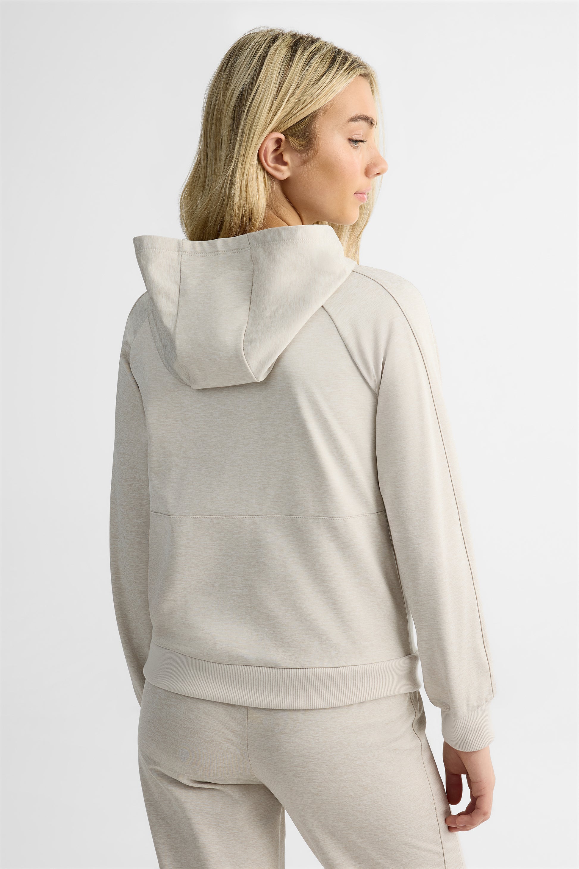 Chandail ouaté à capuchon – Ado fille && BLANC CASSÉ MIX