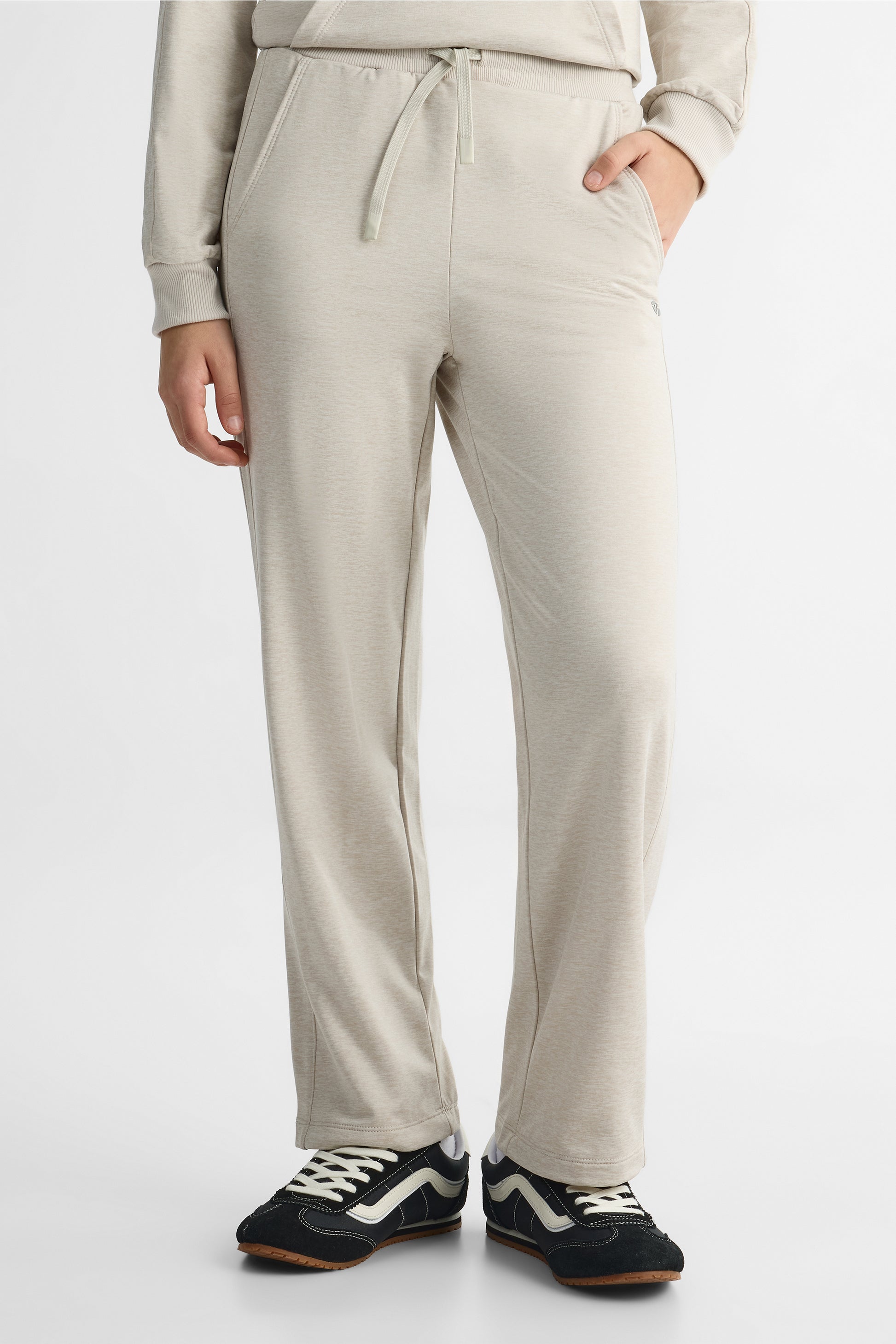 Pantalon taille haute extensible - Ado fille && BLANC CASSÉ MIX