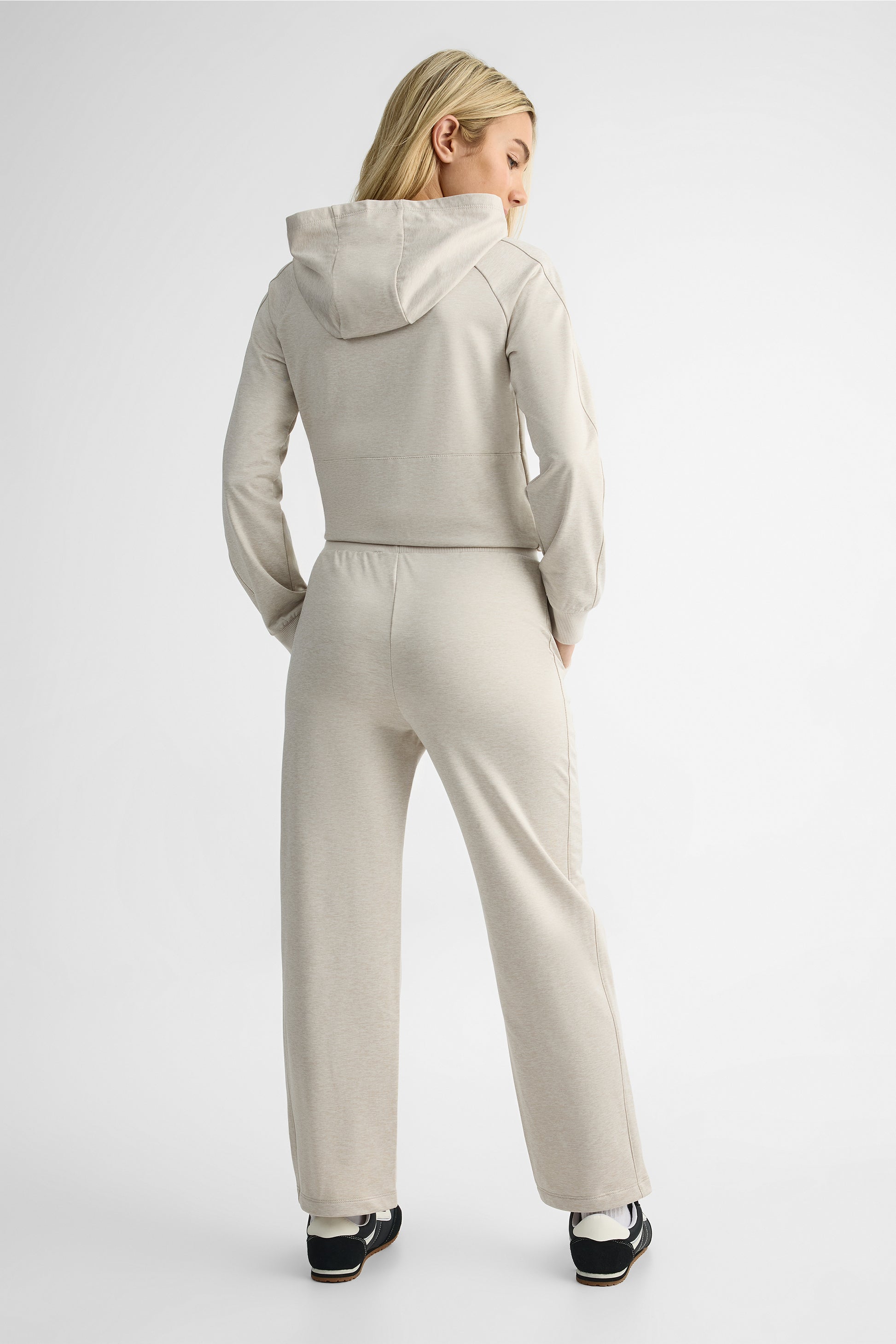 Pantalon taille haute extensible - Ado fille && BLANC CASSÉ MIX