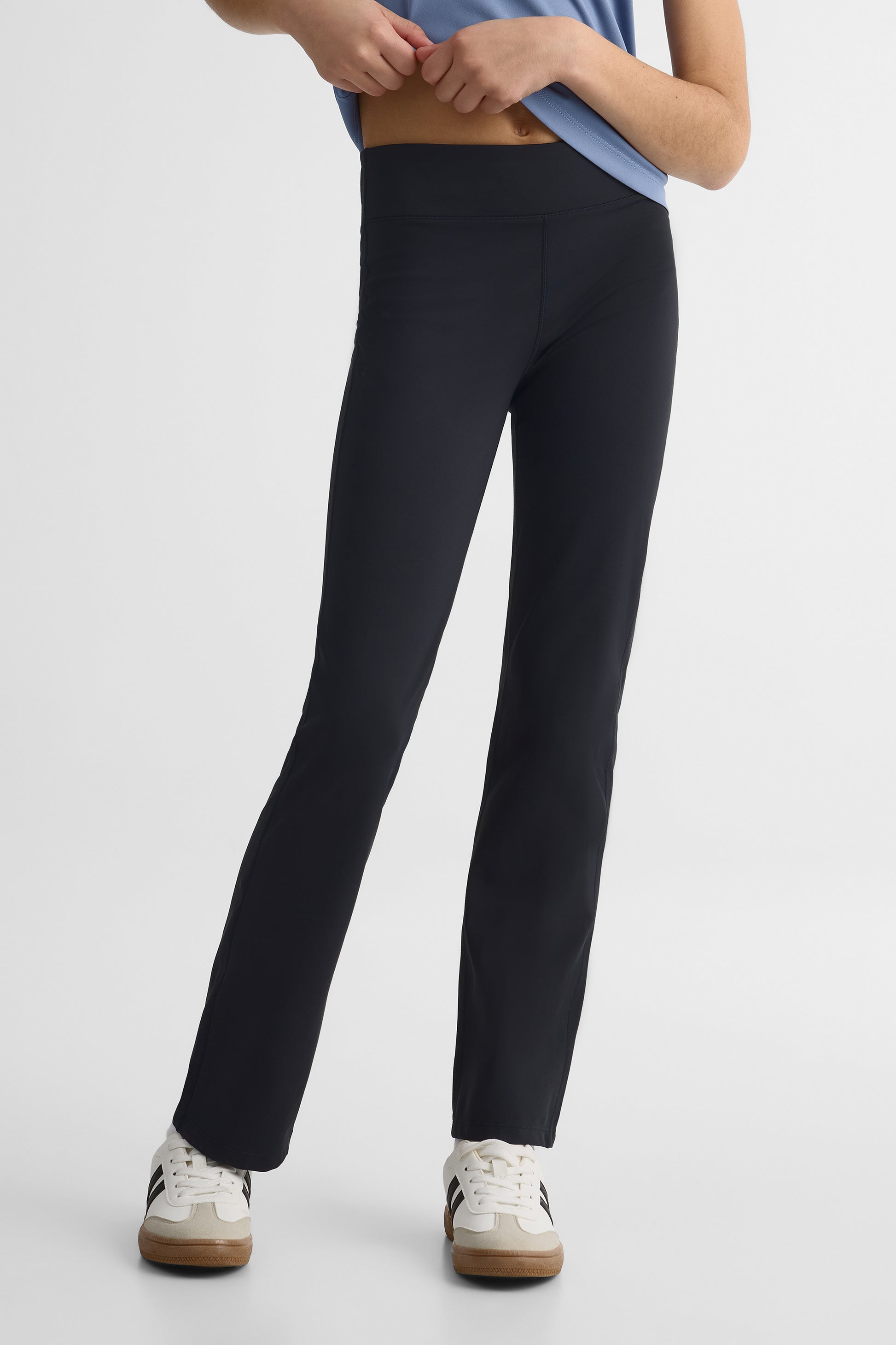 Pantalon de yoga semi-ample - Ado fille && NOIR