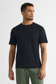 Chandail M/courtes raglan anti-humidité - Homme && NOIR