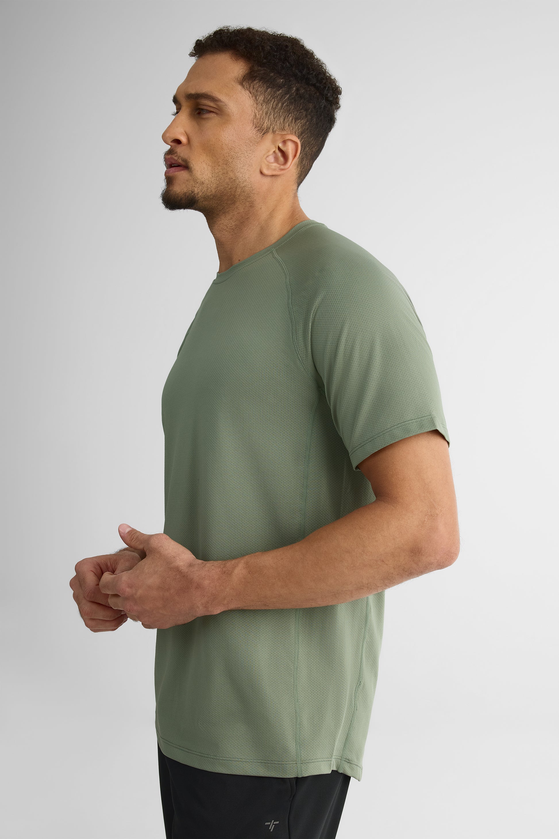 Chandail M/courtes raglan anti-humidité - Homme && KAKI