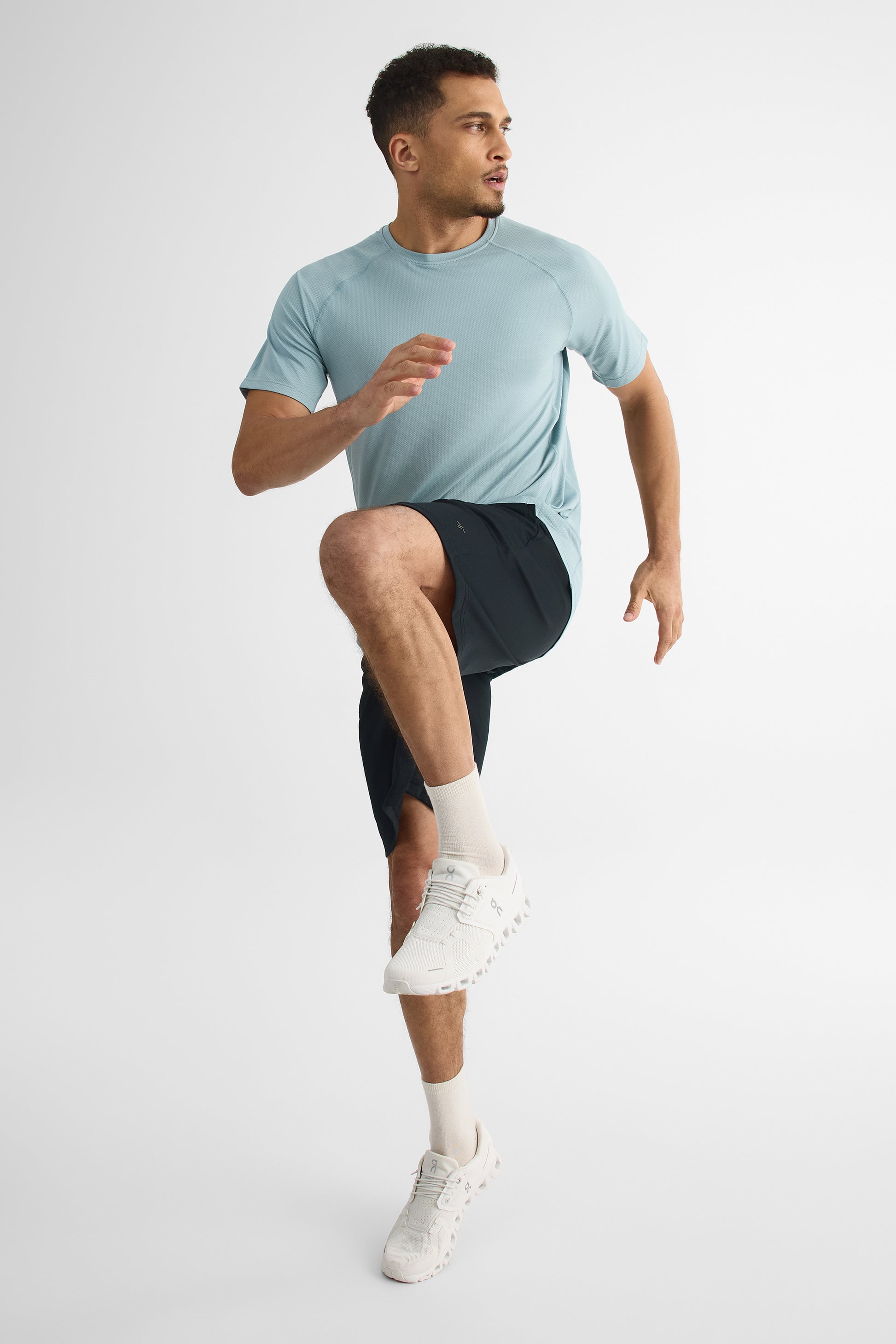 Chandail M/courtes raglan anti-humidité - Homme && BLEU