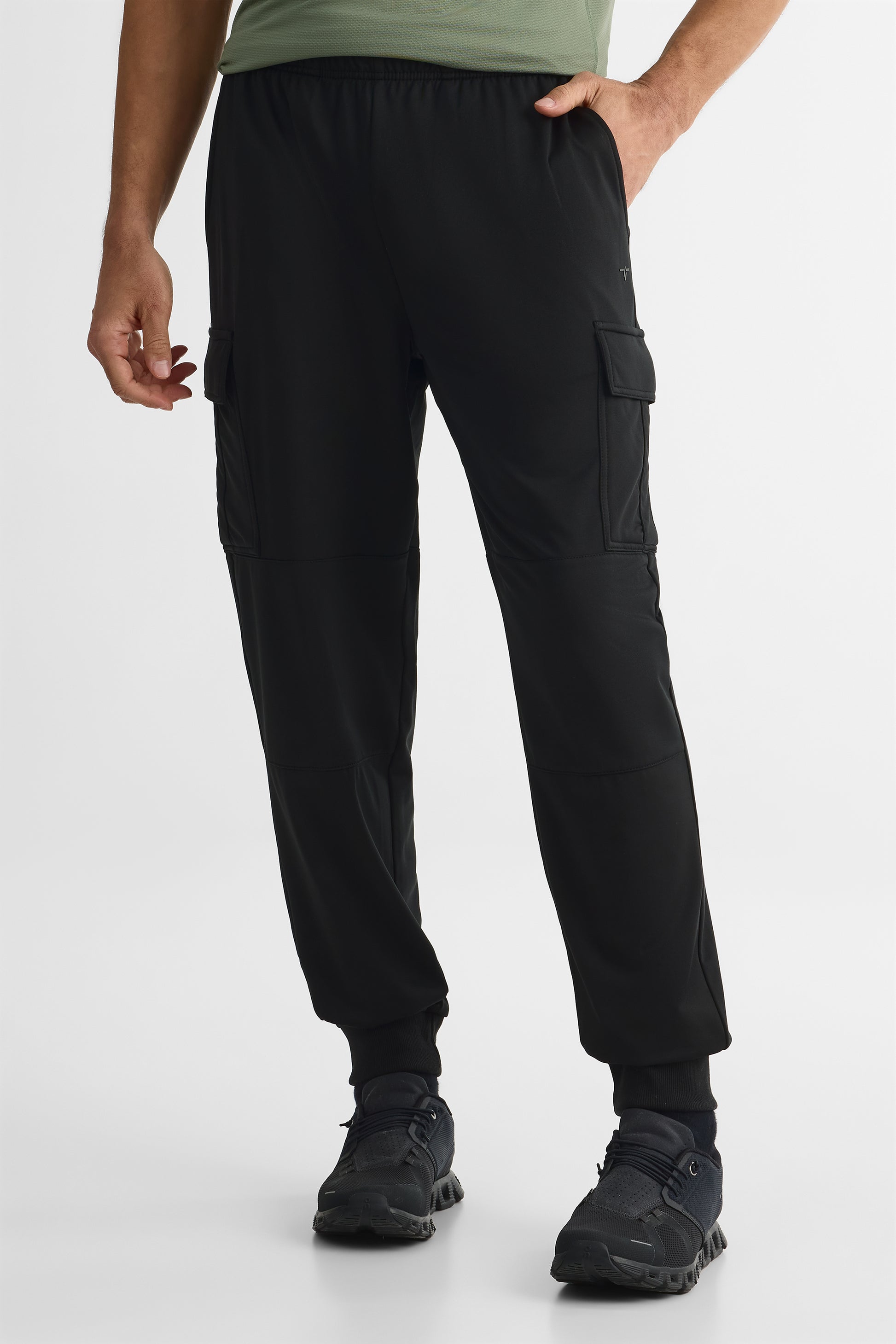Pantalon cargo sport élastique – Homme && NOIR