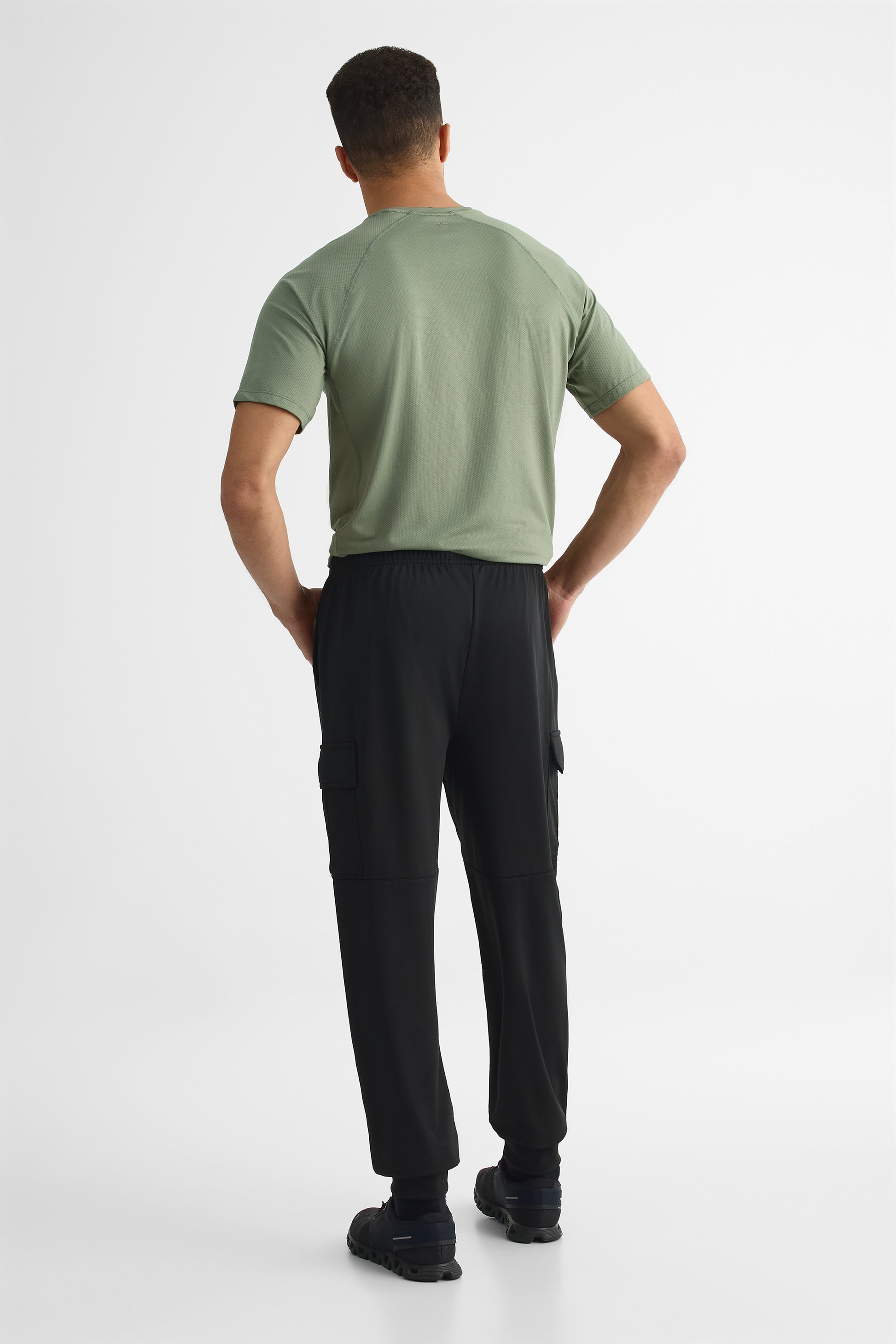 Pantalon cargo sport élastique – Homme && NOIR