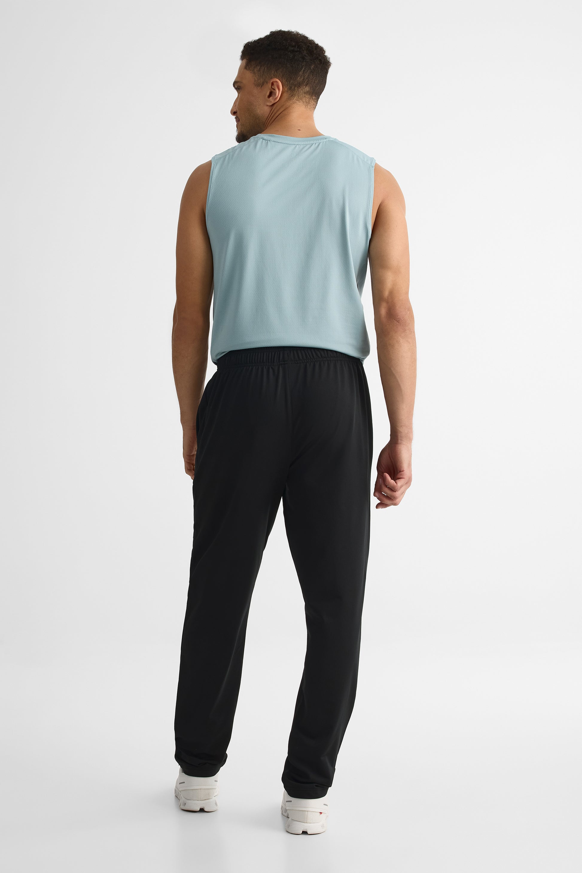 Pantalon slim fit élastique - Homme && NOIR