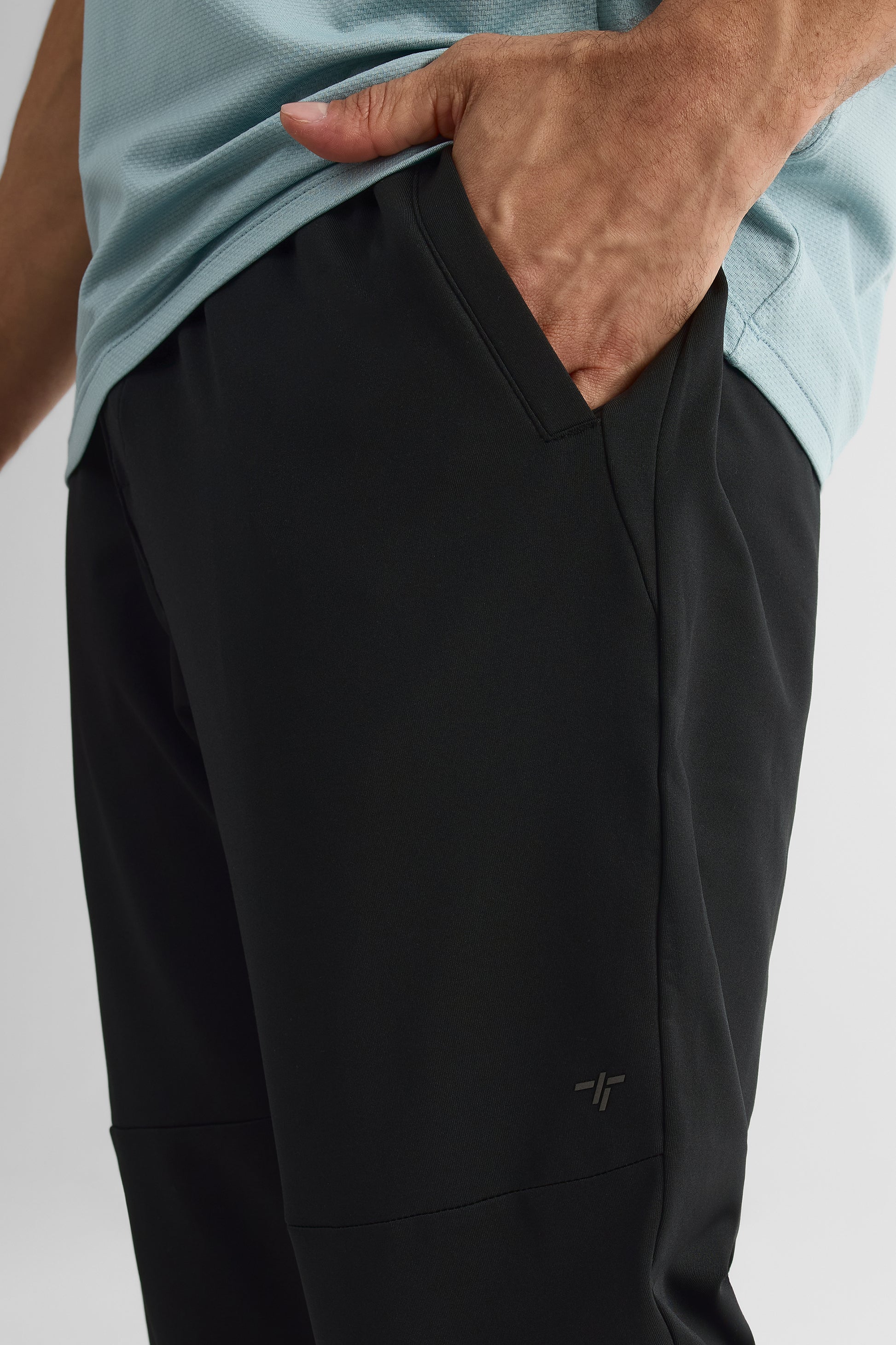 Pantalon slim fit élastique - Homme && NOIR