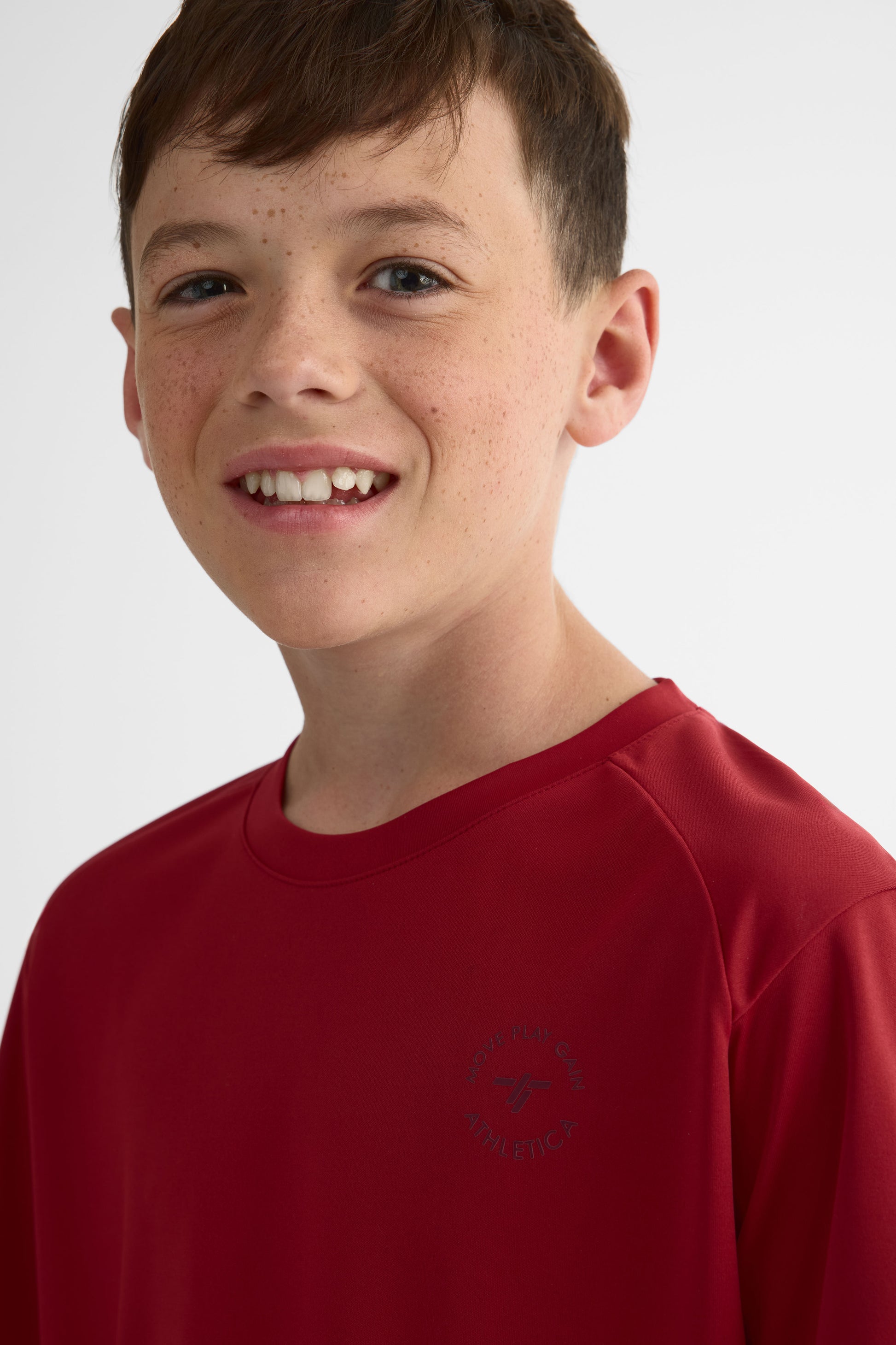 Chandail M/courtes col rond – Ado garçon && ROUGE