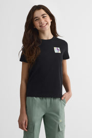 Chandail M/courtes col rond – Ado fille && NOIR