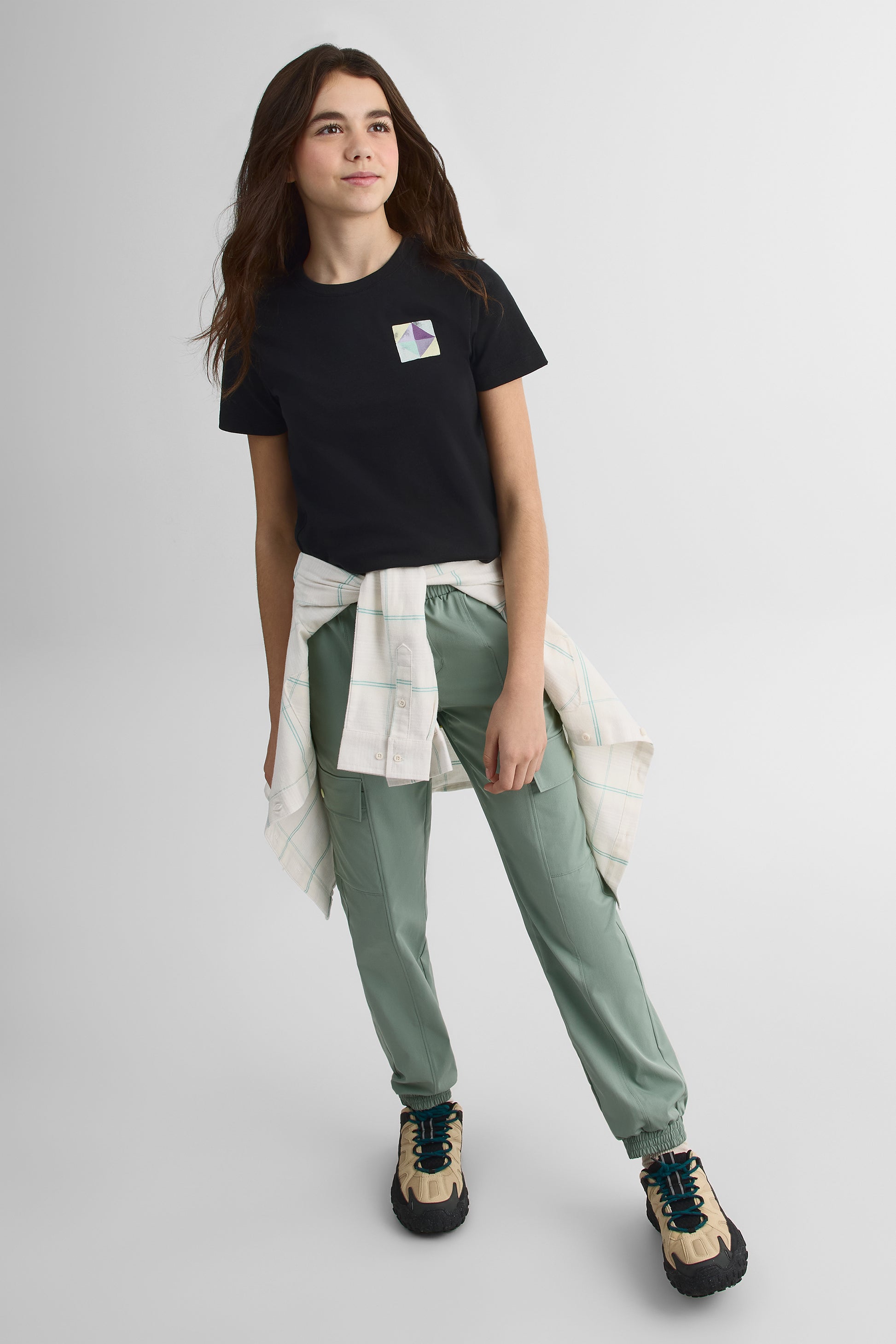 Chandail M/courtes col rond – Ado fille && NOIR