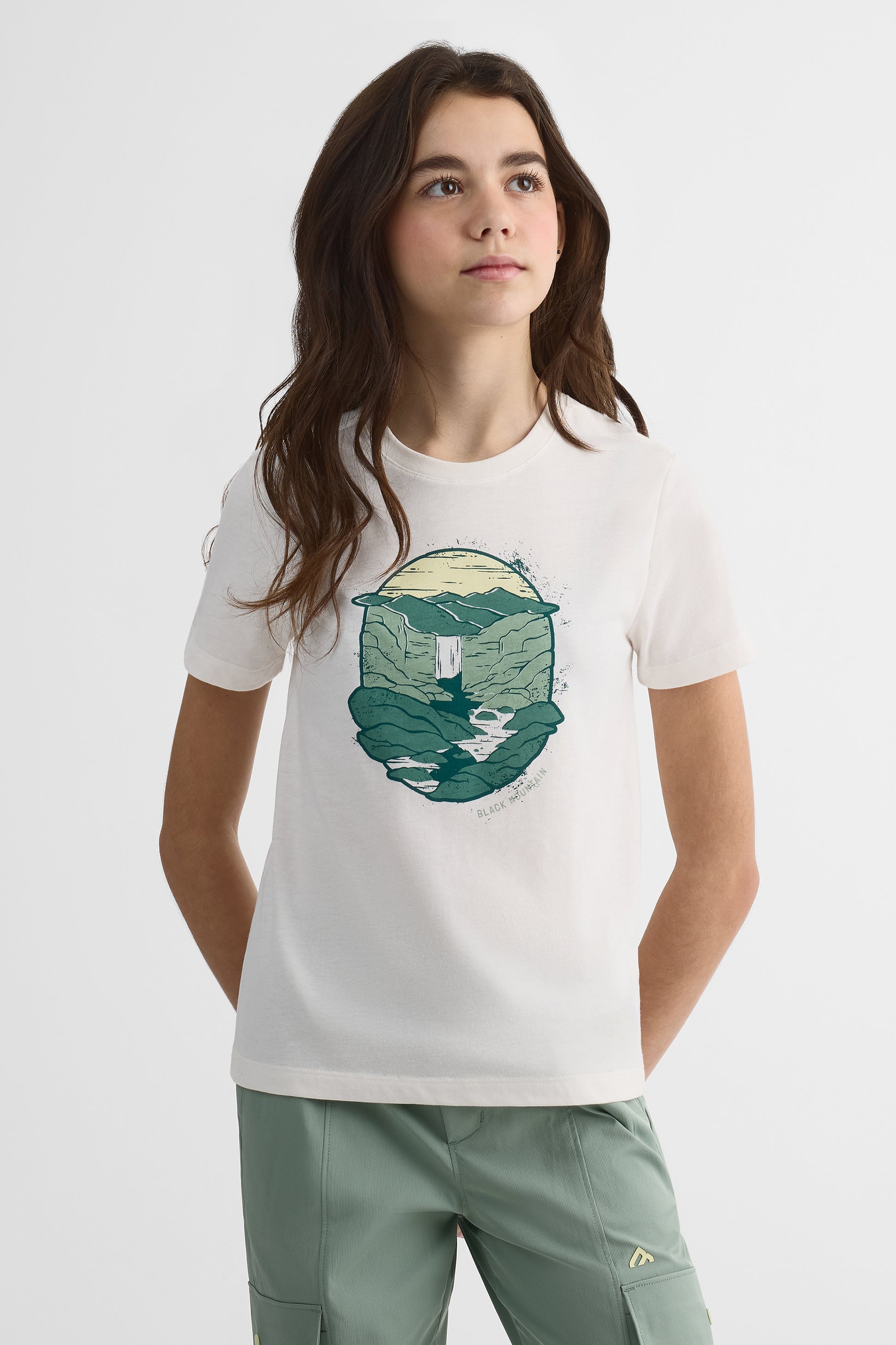 Chandail M/courtes col rond – Ado fille && BLANC