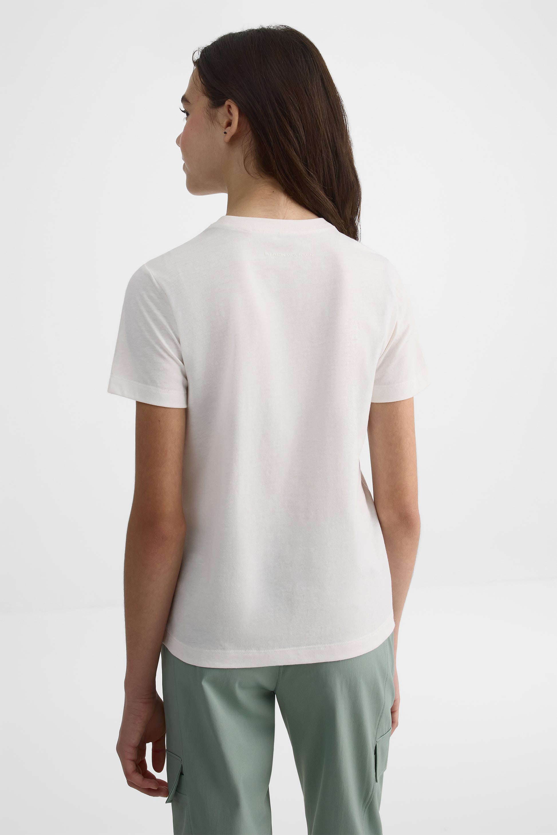 Chandail M/courtes col rond – Ado fille && BLANC
