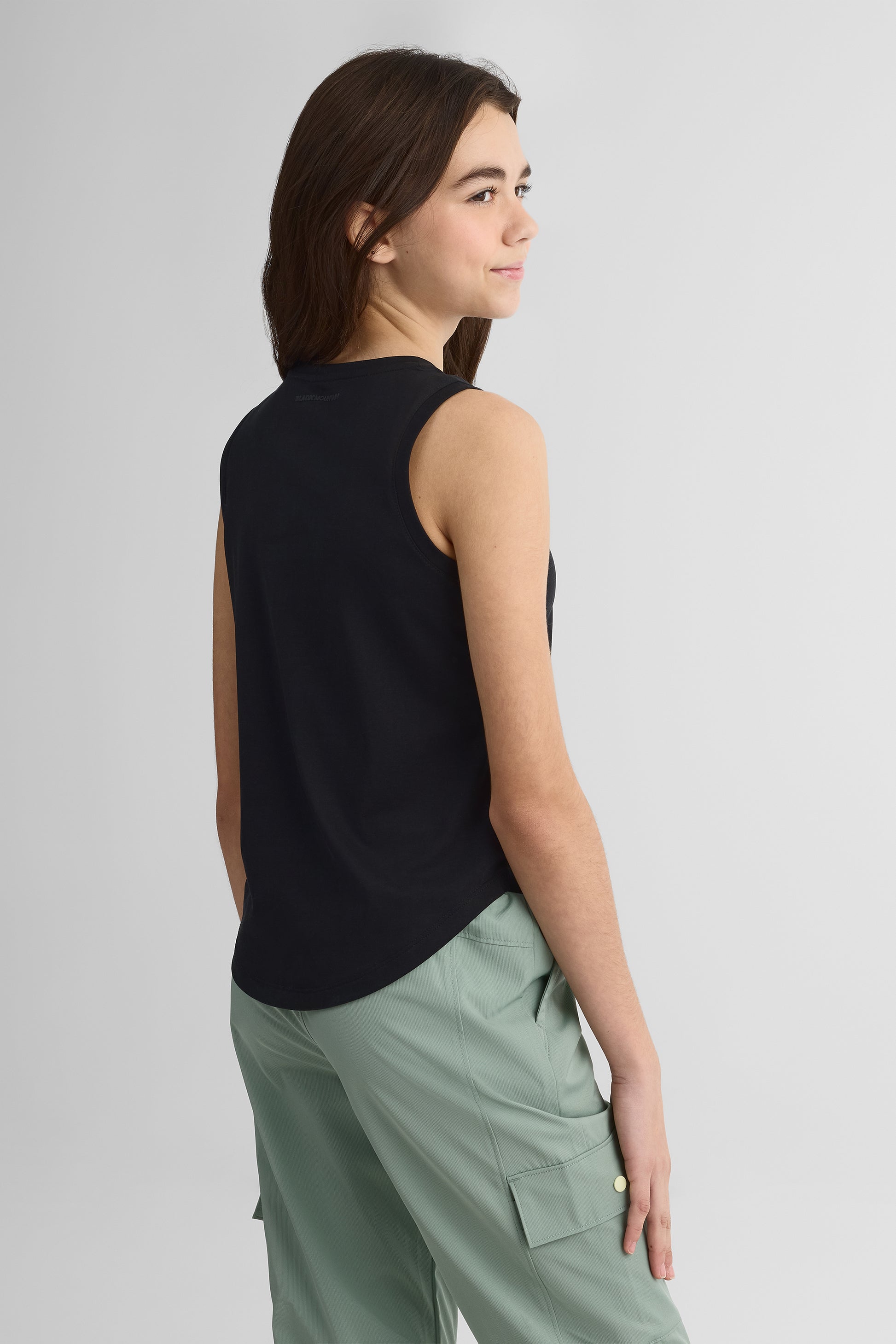 Camisole col rond imprimé graphique - Bébé fille && NOIR