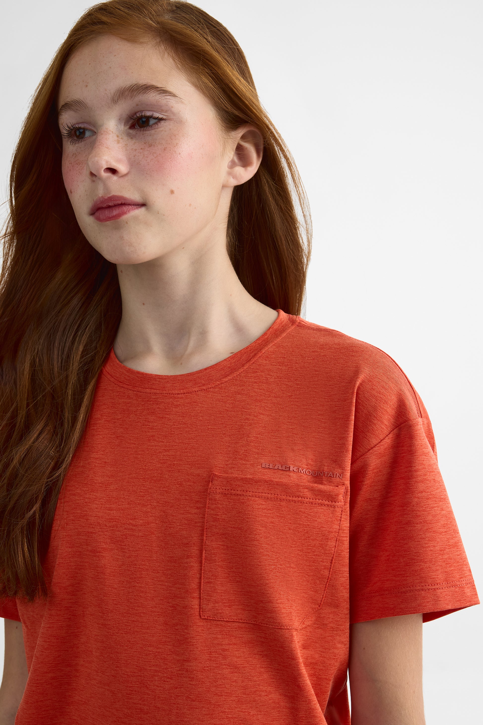 Chandail m/courtes col rond - Enfant fille && ORANGE