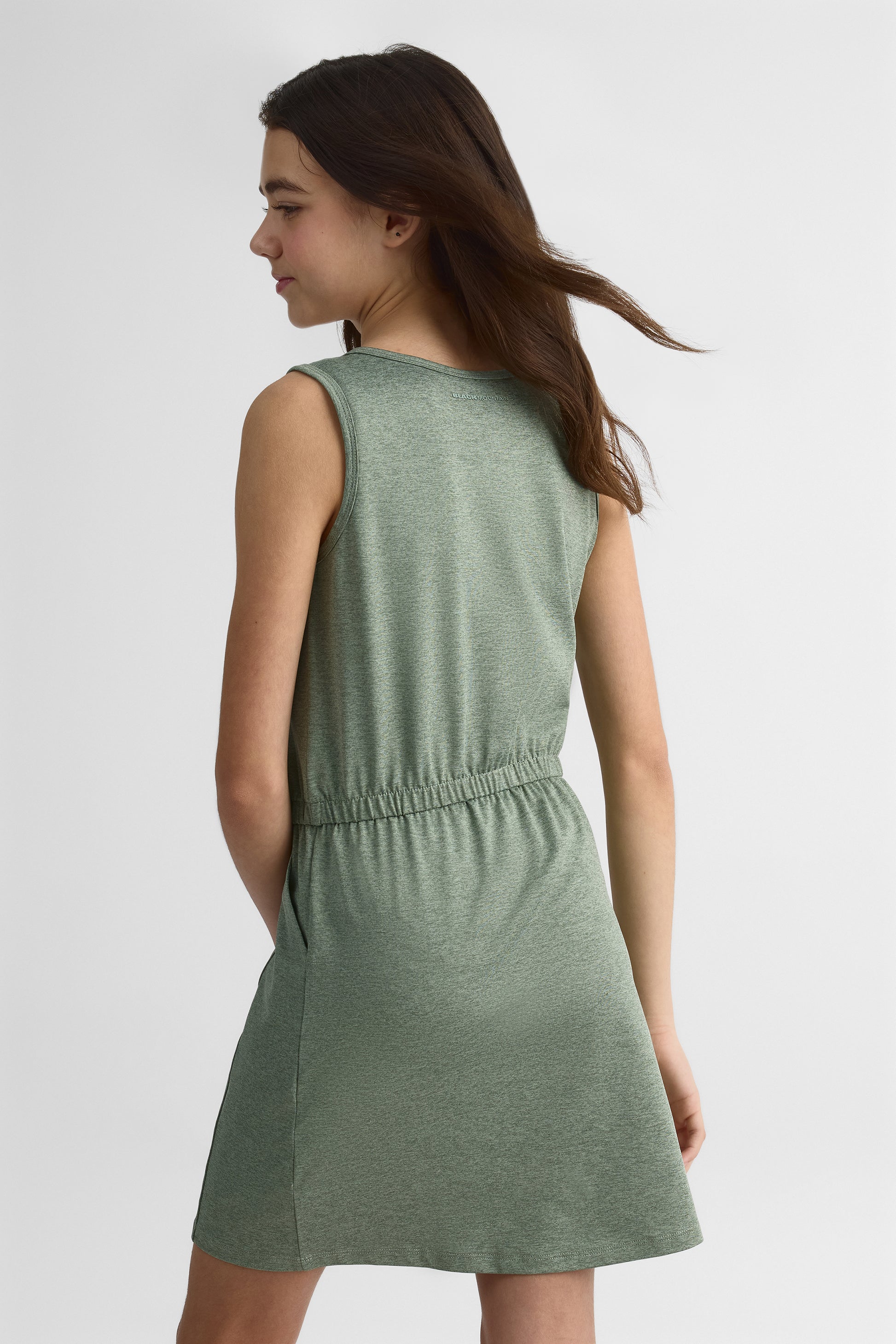 Robe m/courtes élastique avec poches - Ado fille && VERT MIXTE
