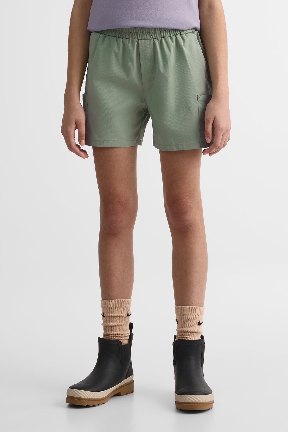 Short cargo élastique avec poches - Ado fille && KAKI