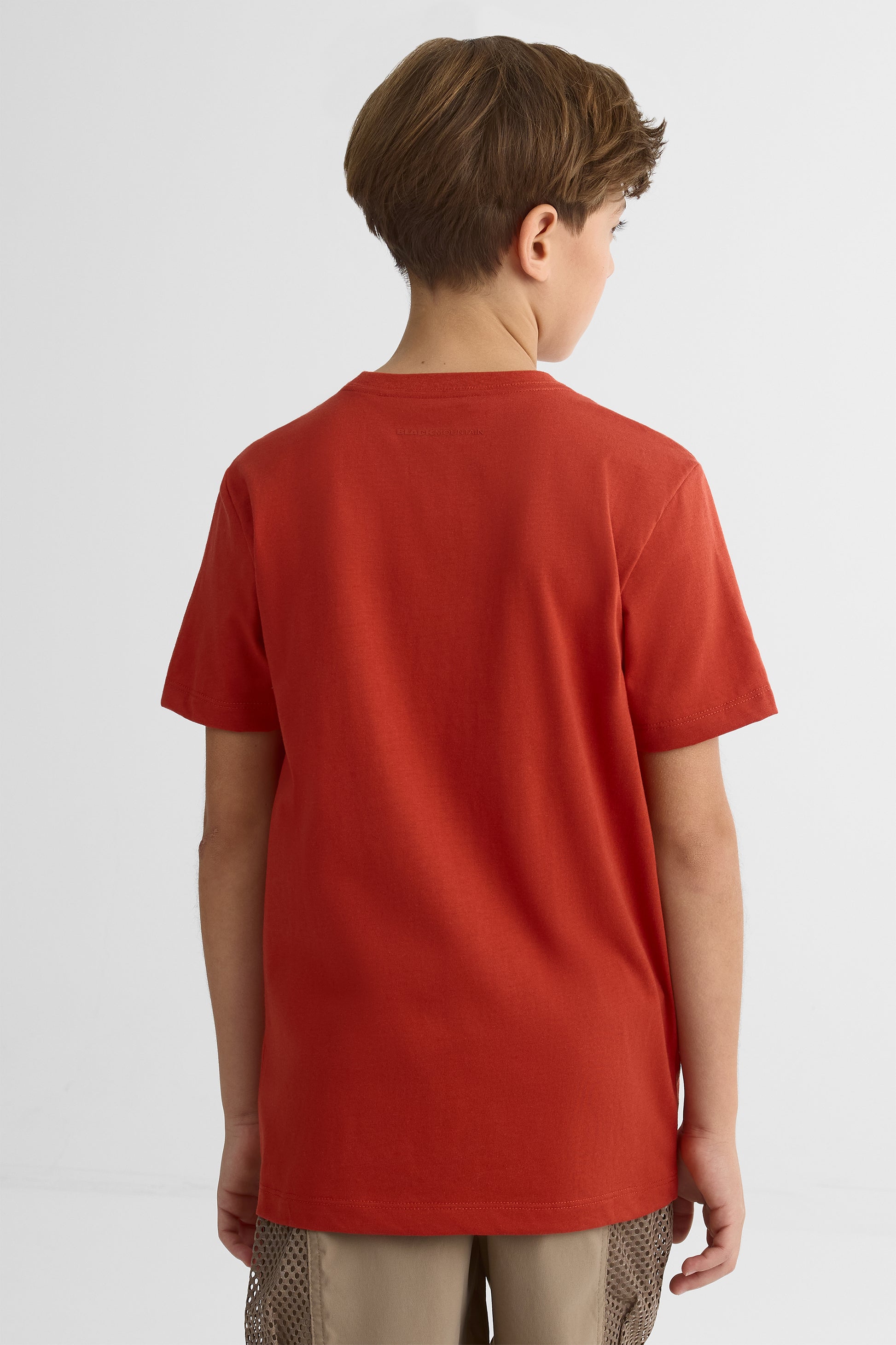 T-shirt graphique col rond en poly coton - Ado garçon && ROUGE